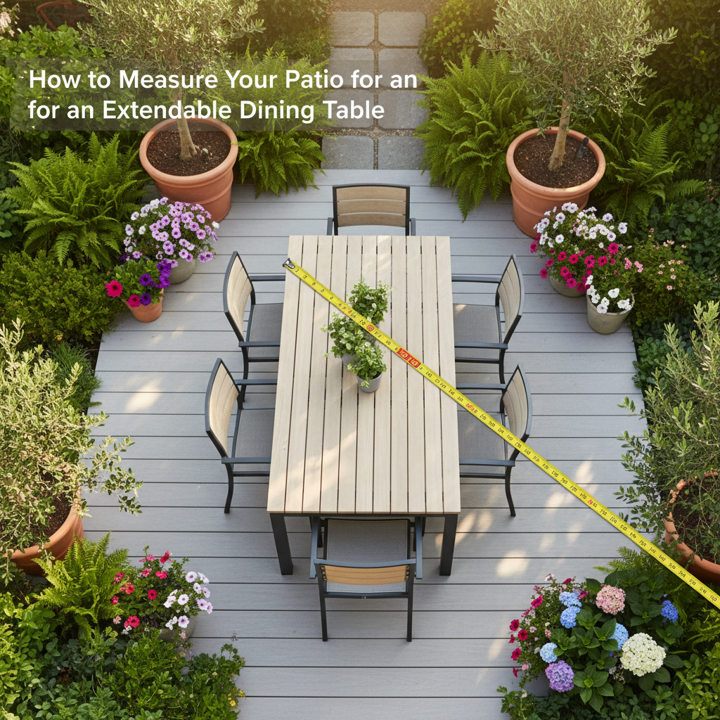 How to Measure Your Patio for an Extendable Dining Table?