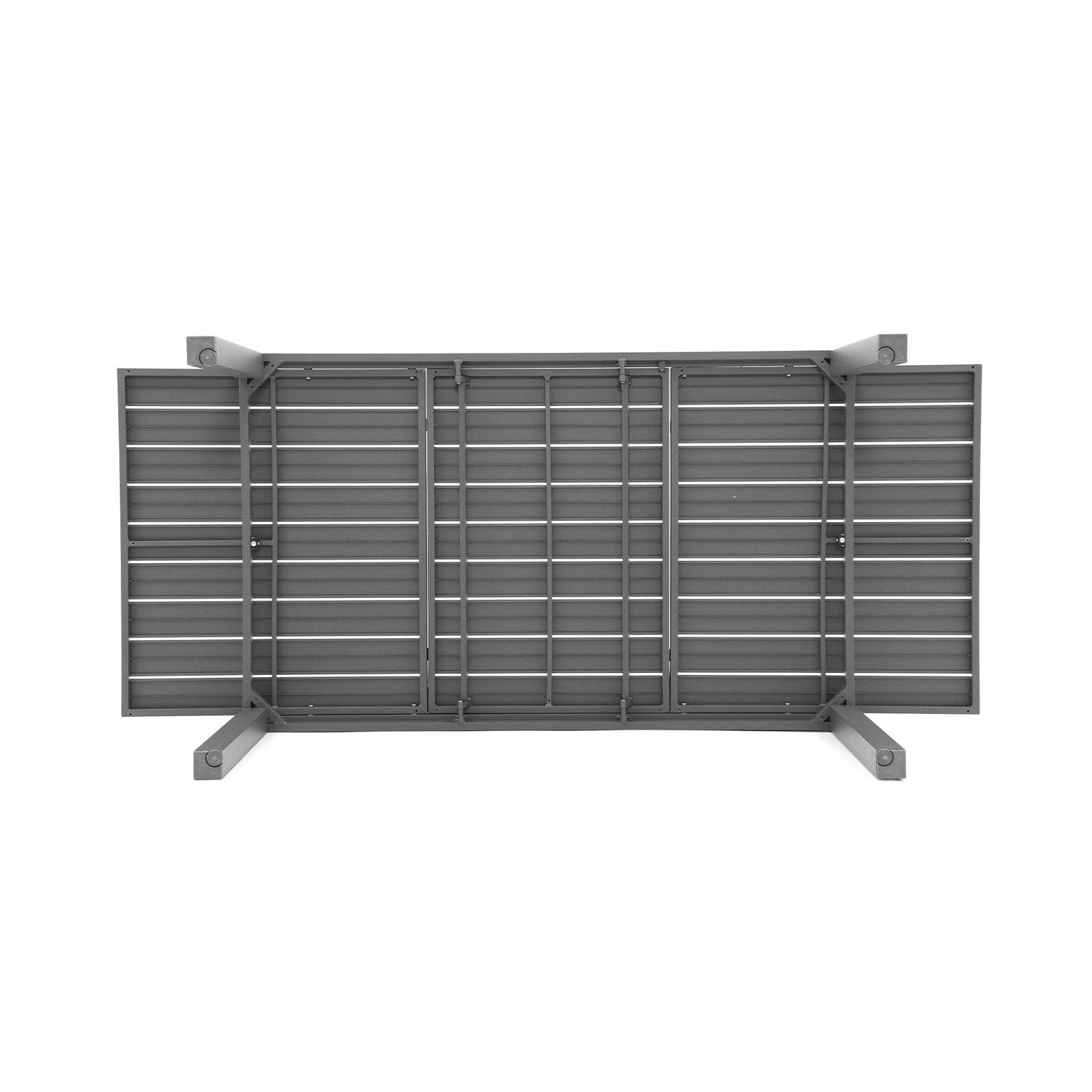 Salina gray Aluminum Outdoor Dining table detail - Jardina Furniture #color_Grey