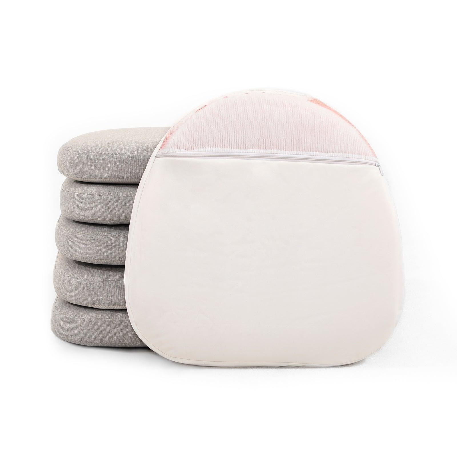Comino light grey cushions detail - Jardina Furniture