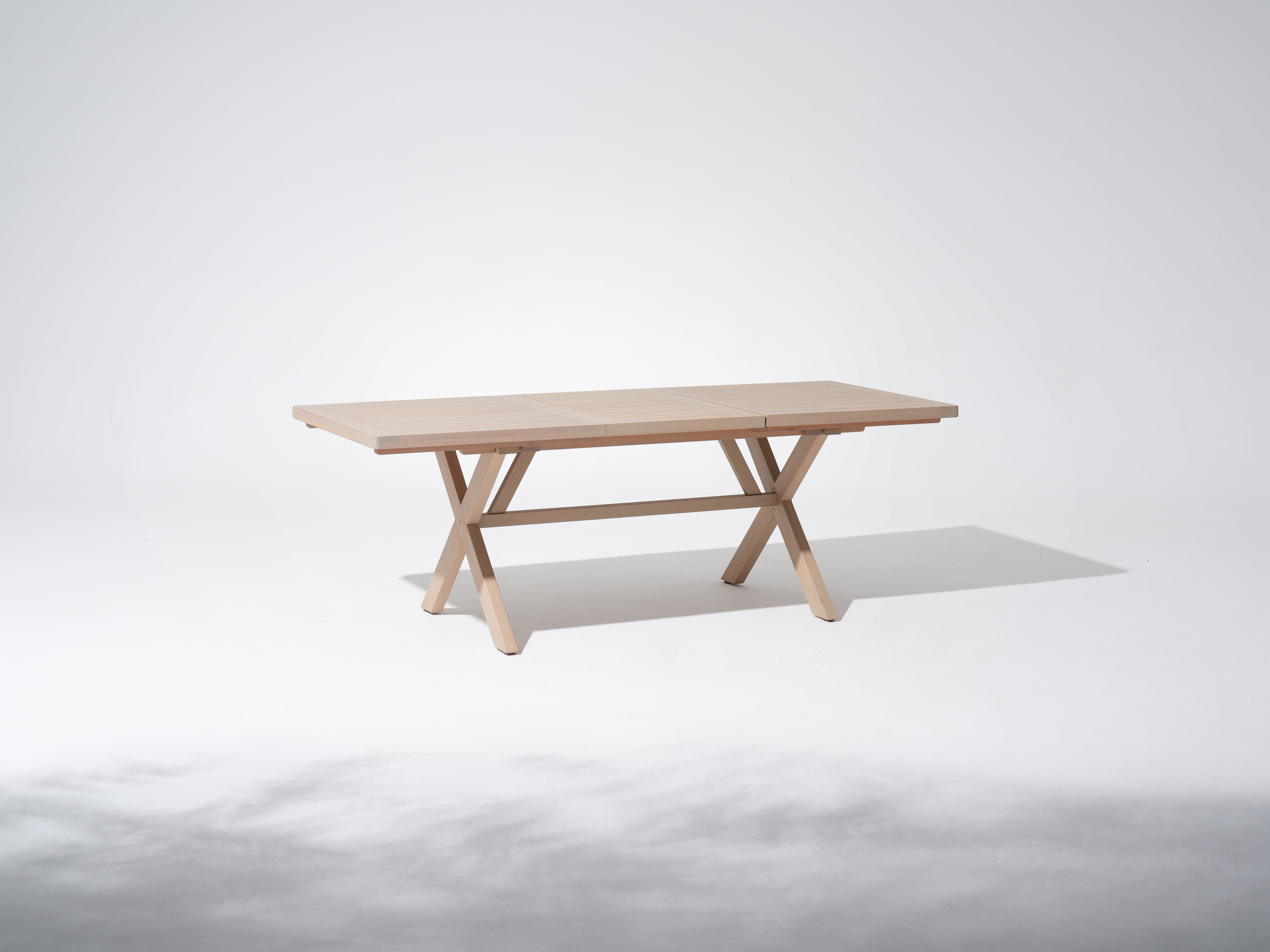 Extendable Outdoor Dining Table, Eucalyptus Wood , 63"-87"