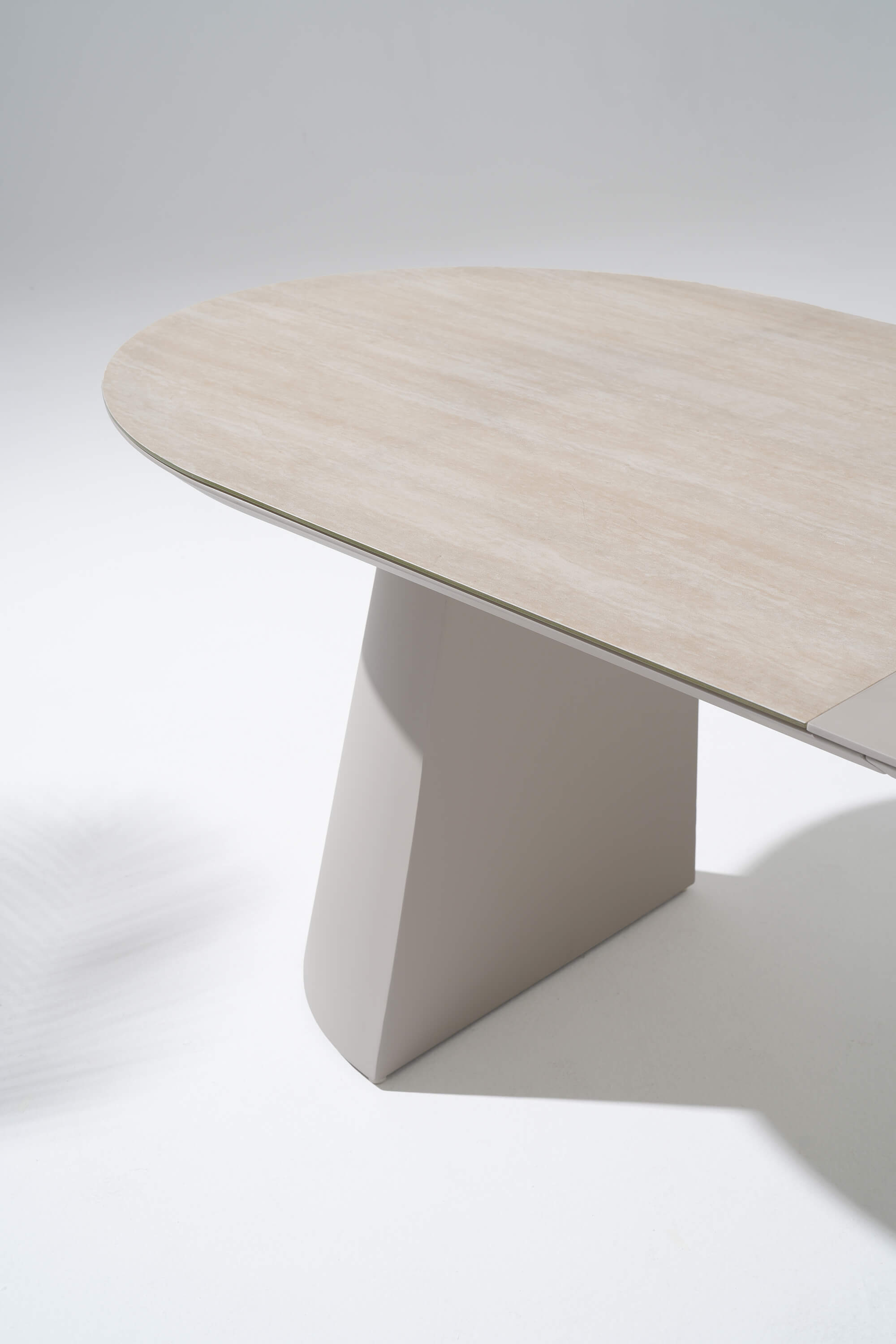 Wooden table with a modern design
