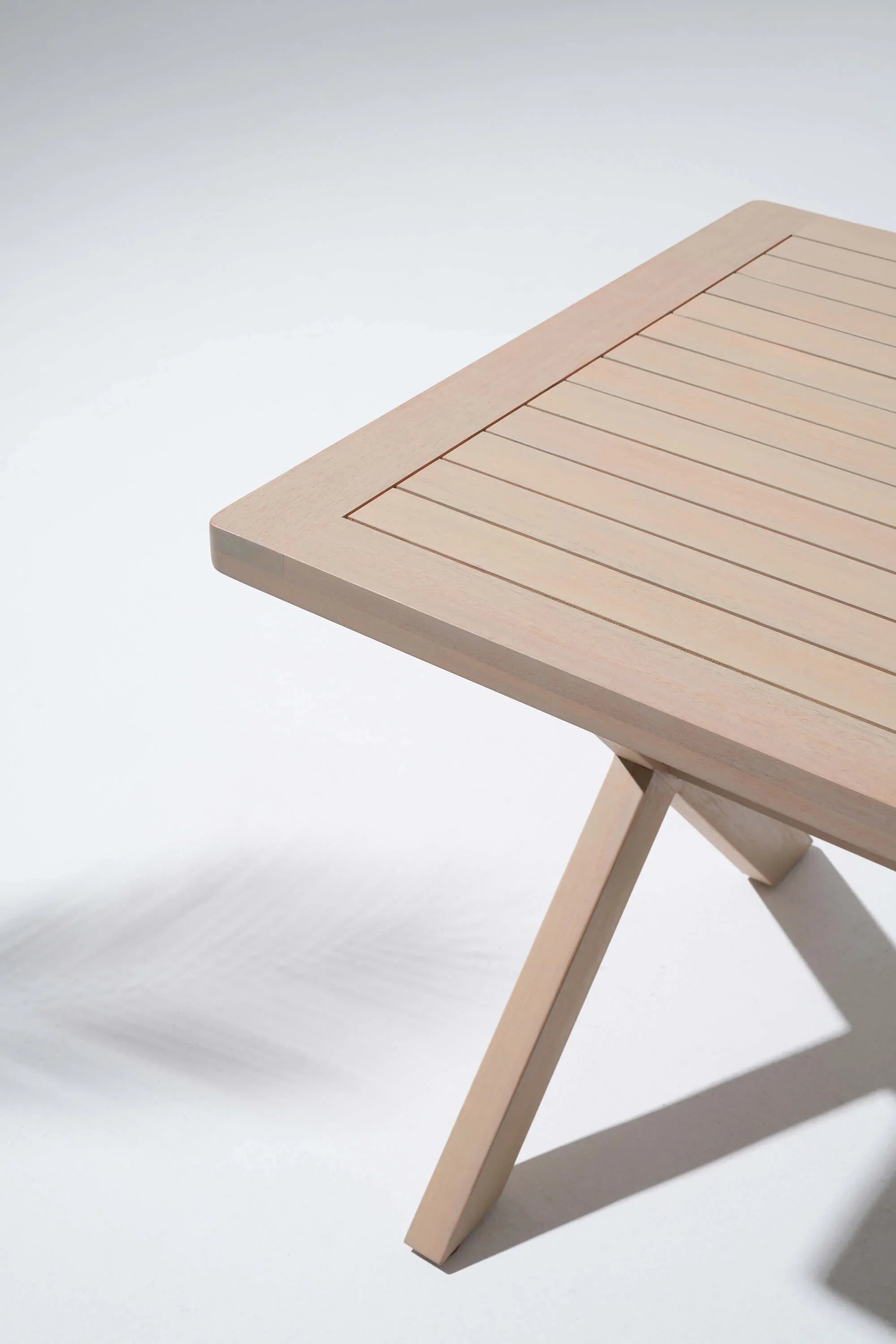 Eucalyptus Wooden table with slatted design