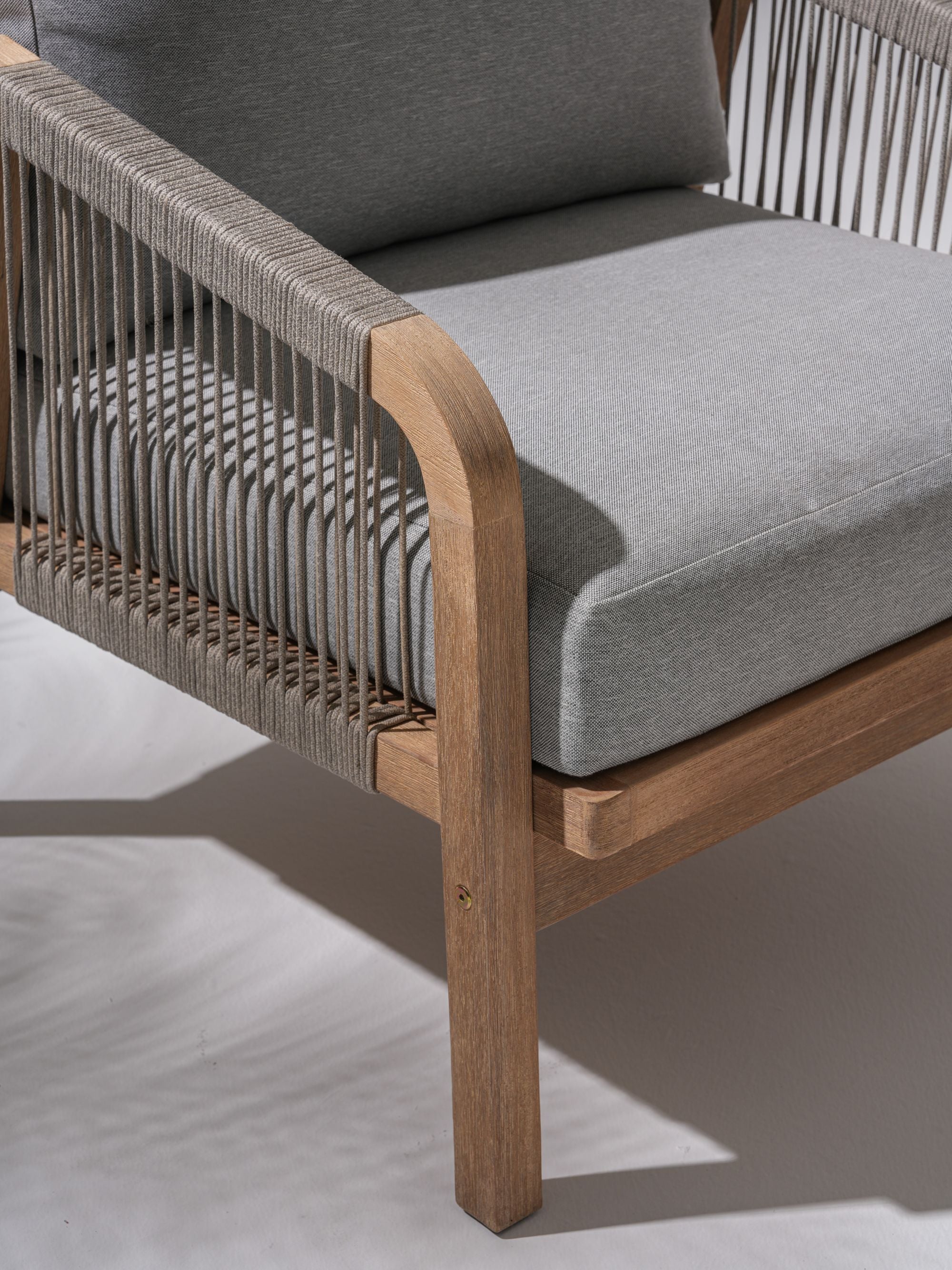 Thalea 7 Seats Wooden Patio Conversation Set with Coffee Table