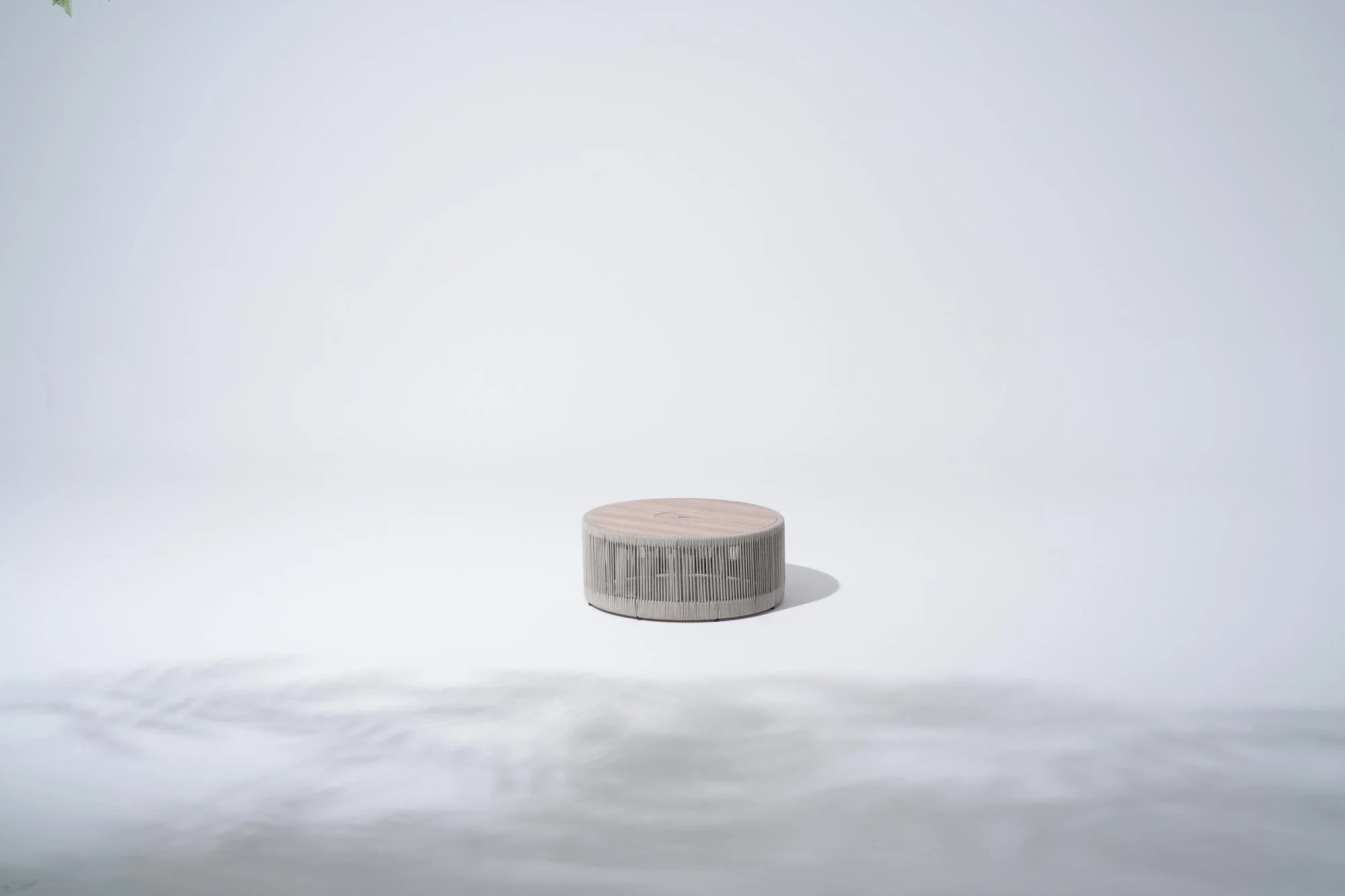 Outdoor Coffee Table, Rope & Aluminum Design, Modern Patio Table