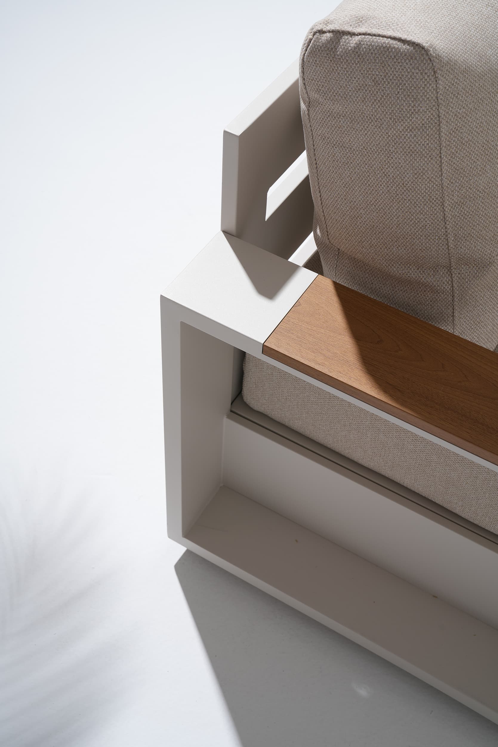 Addison Aluminum Outdoor Lounge Chair with Linen Olefin Cushions, Set of 2