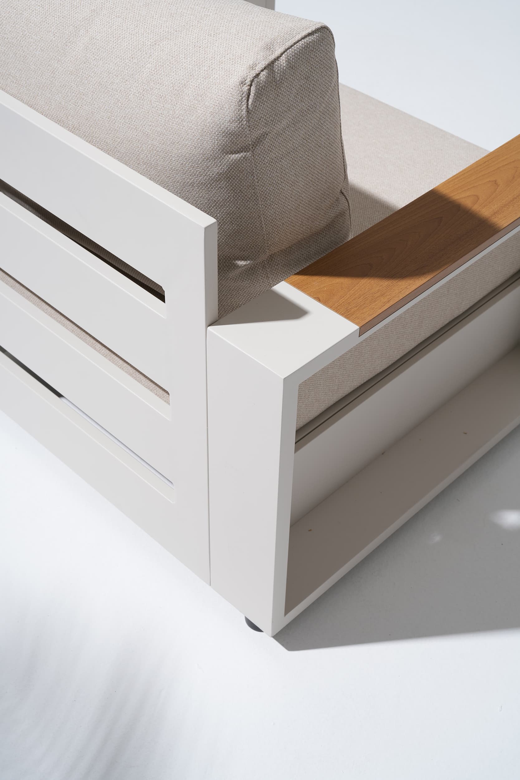 Addison Aluminum Outdoor Lounge Chair, Linen Olefin Cushion,Set of 2