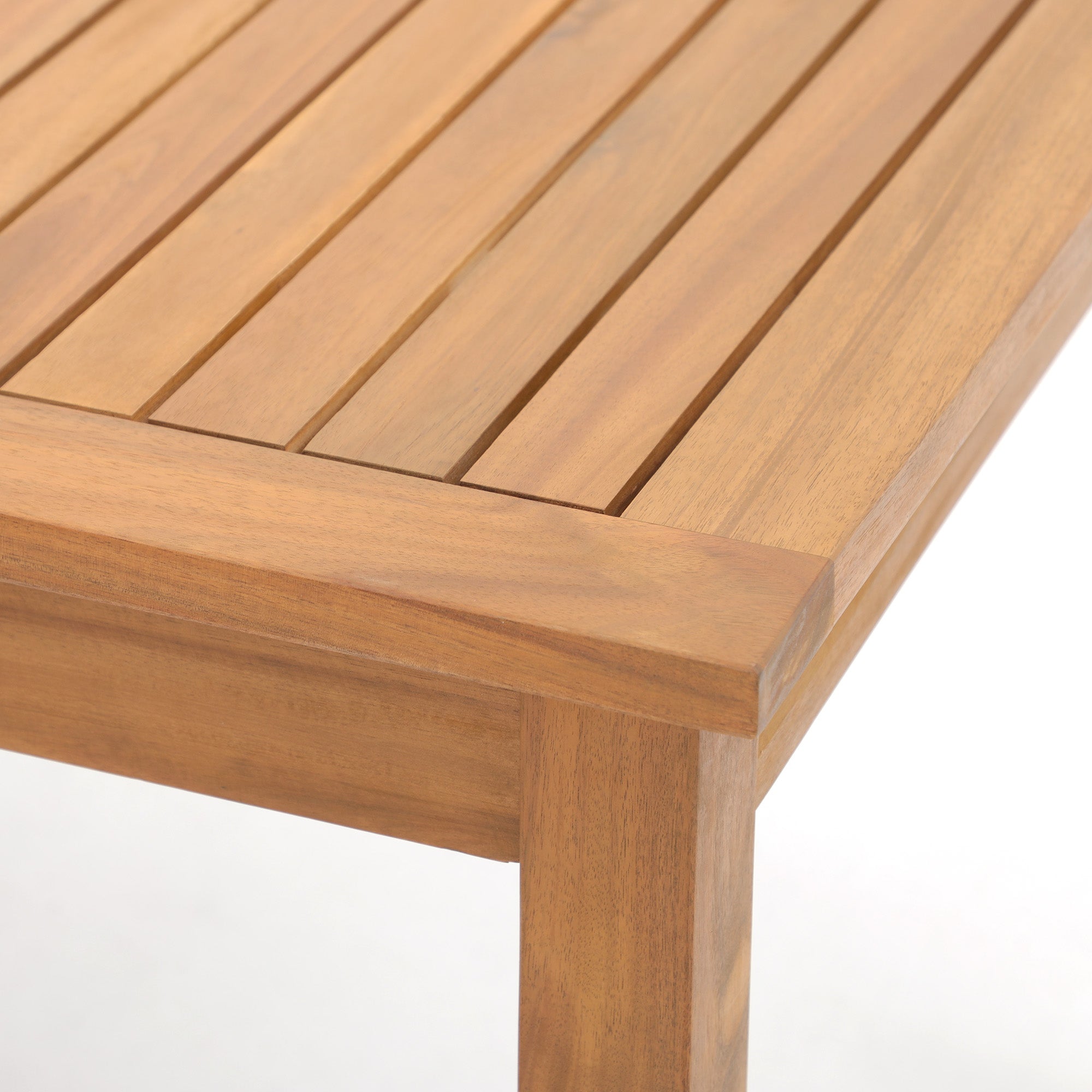 Menorca Wicker Patio Dining Set for 6, with Wood Extendable Table, 59'' to 79''