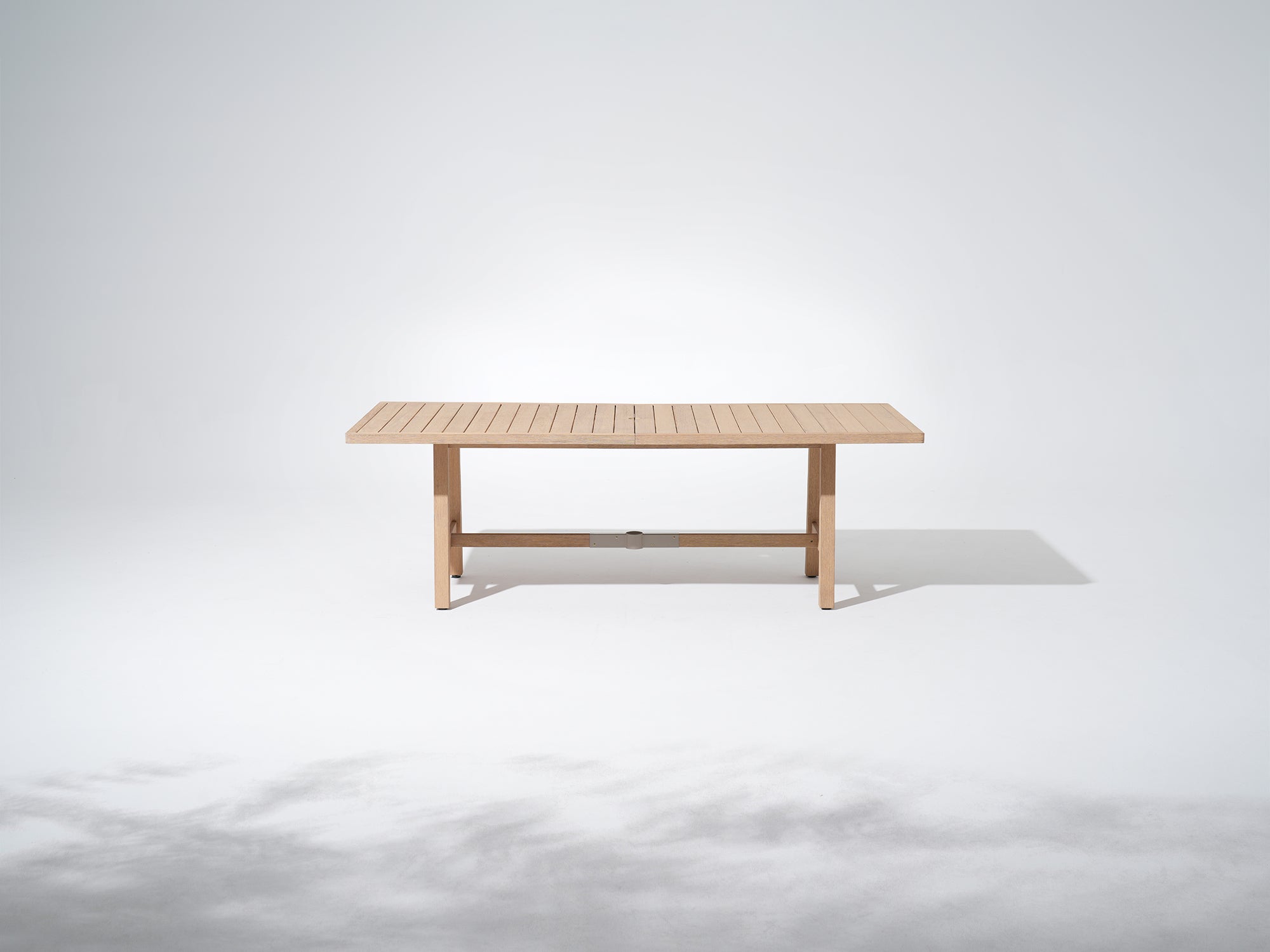 acacia wooden dining table with slatted tabletop - Jardina Premium Modern Outdoor Dining Furniture
