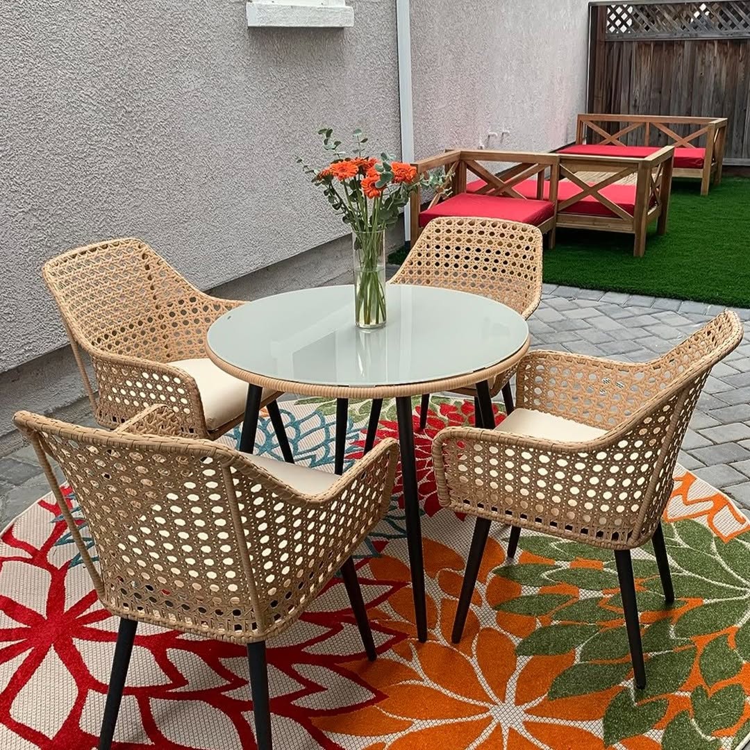 Menorca Wicker/Rattan Outdoor Dining Chairs, Set of 2/4
