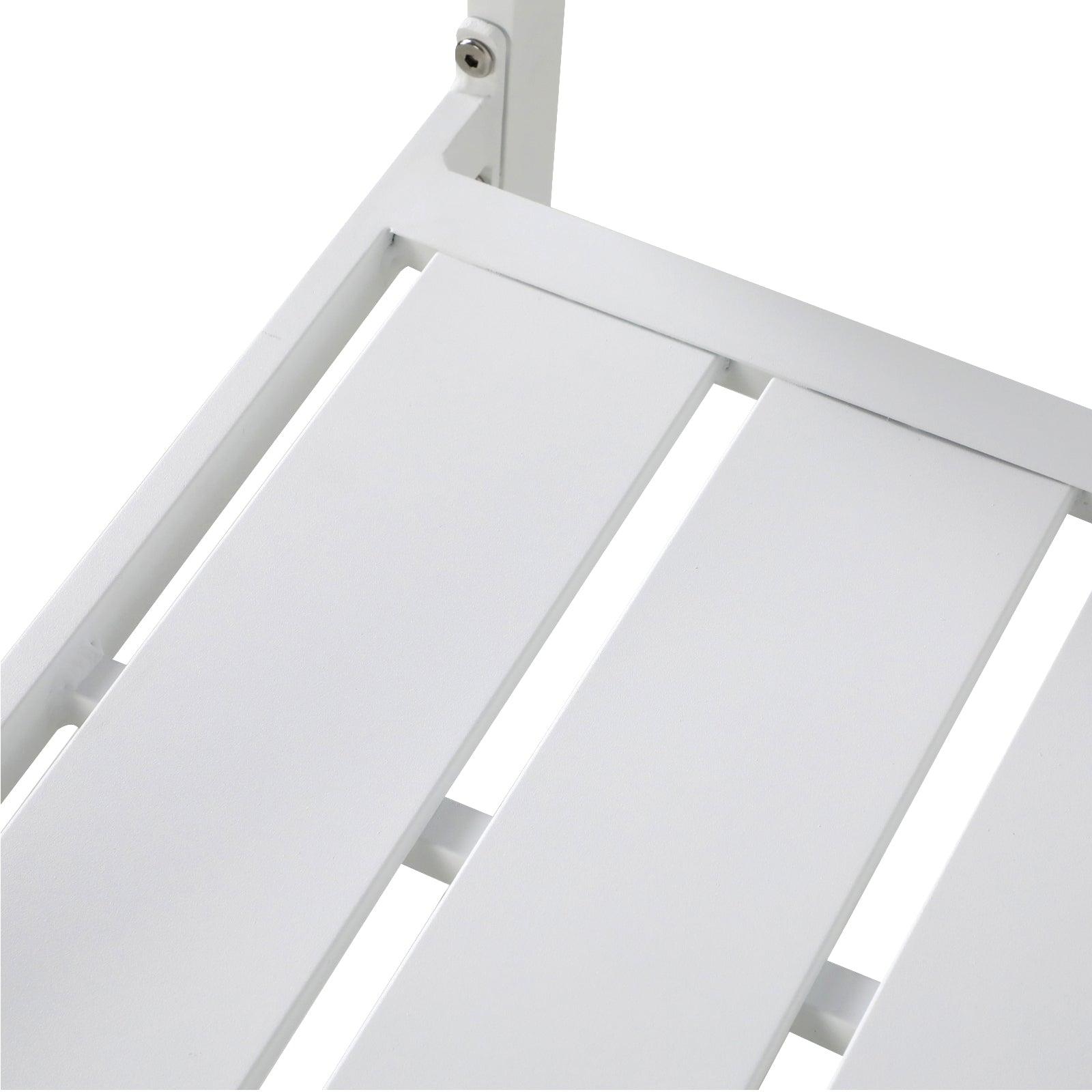Salina gray Aluminum Outdoor Dining chair seat detail - Jardina Furniture#color_White