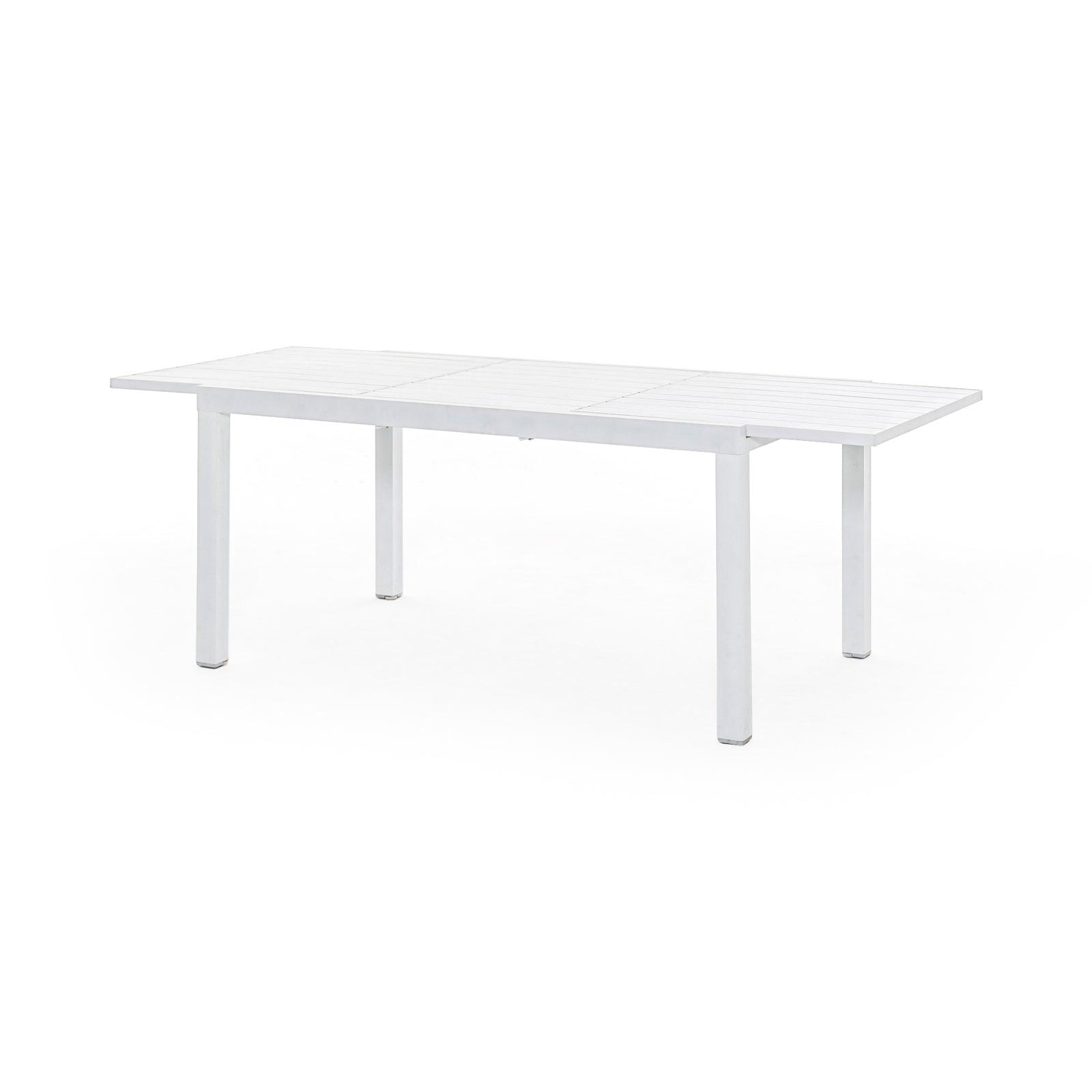 Salina white Aluminum Outdoor Dining table - Jardina Furniture #color_White#color_White