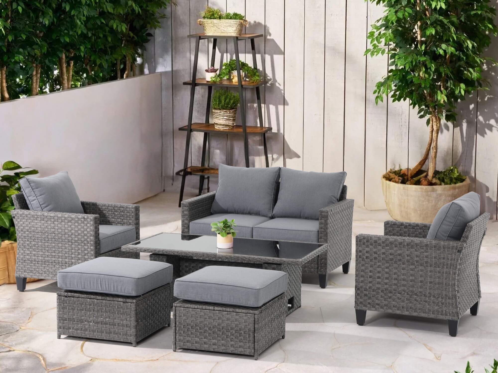 #color_Grey#piece_6-pc. with Ottomans
