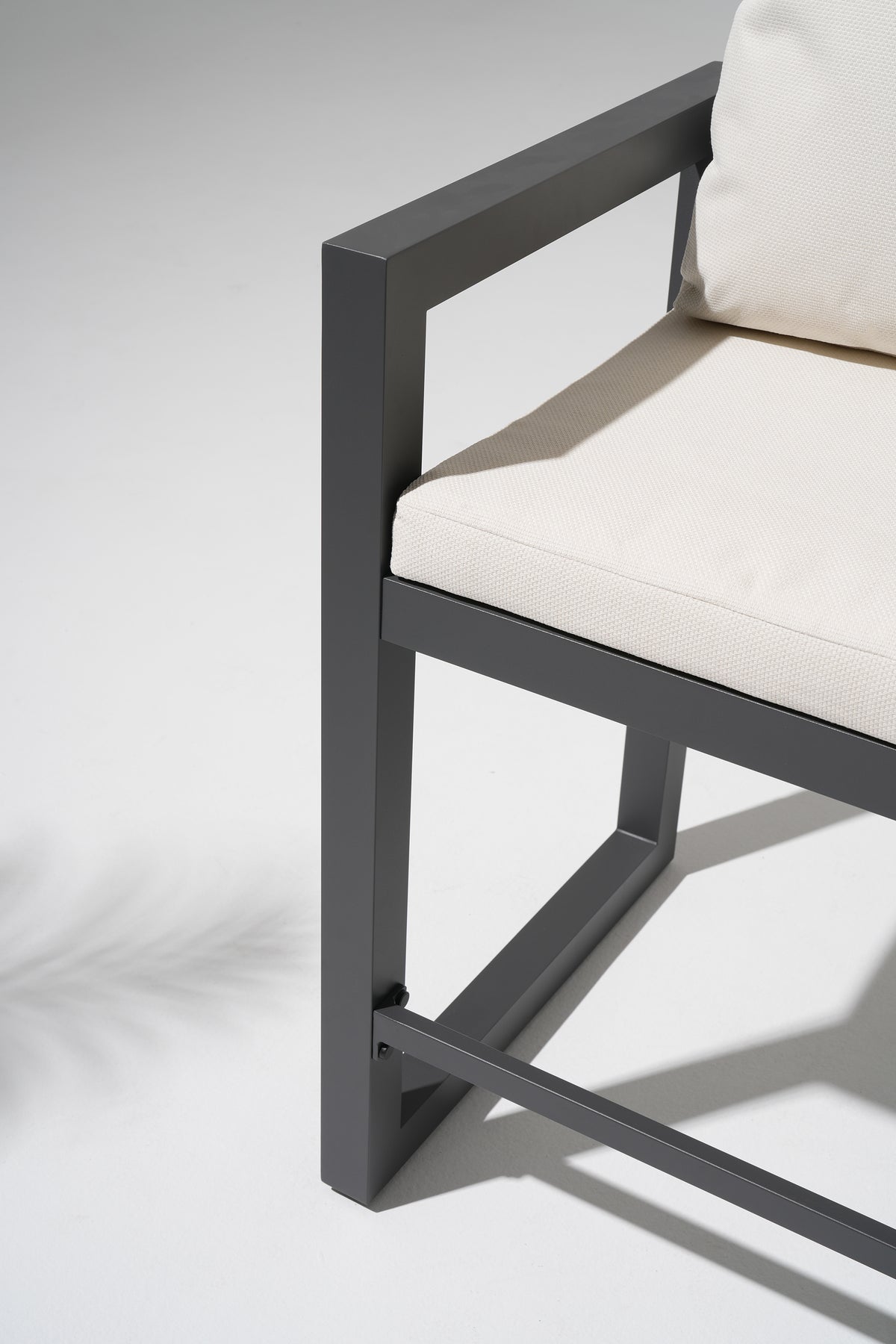 Vela Counter-Height Stool, Charcoal Aluminum Frame & Olefin Cushions, Set of 2/4/6, 39.6"