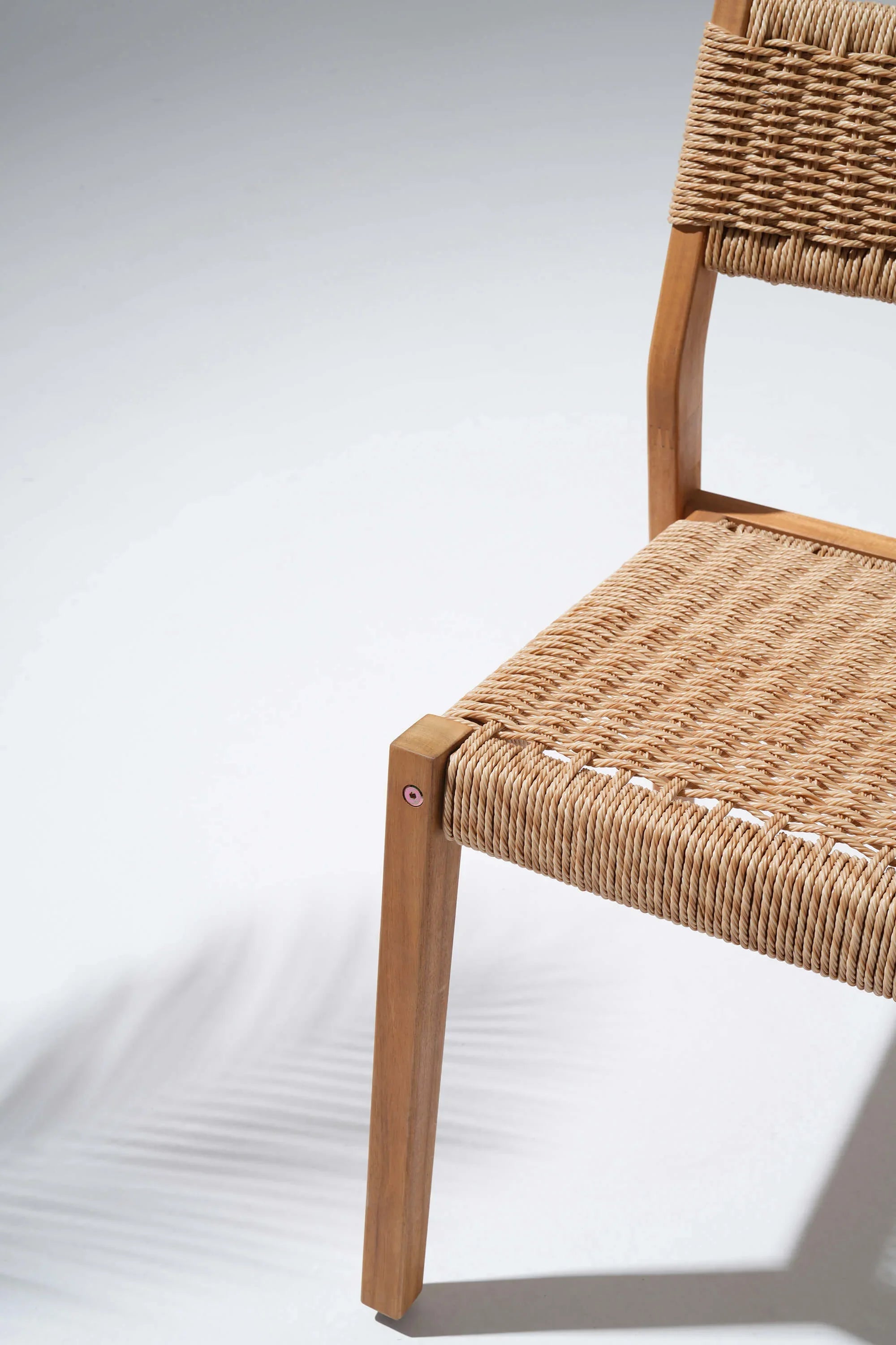 Wicker chair with acacia wooden frame - Jardina Modern Premium Outdoor Patio Furniture