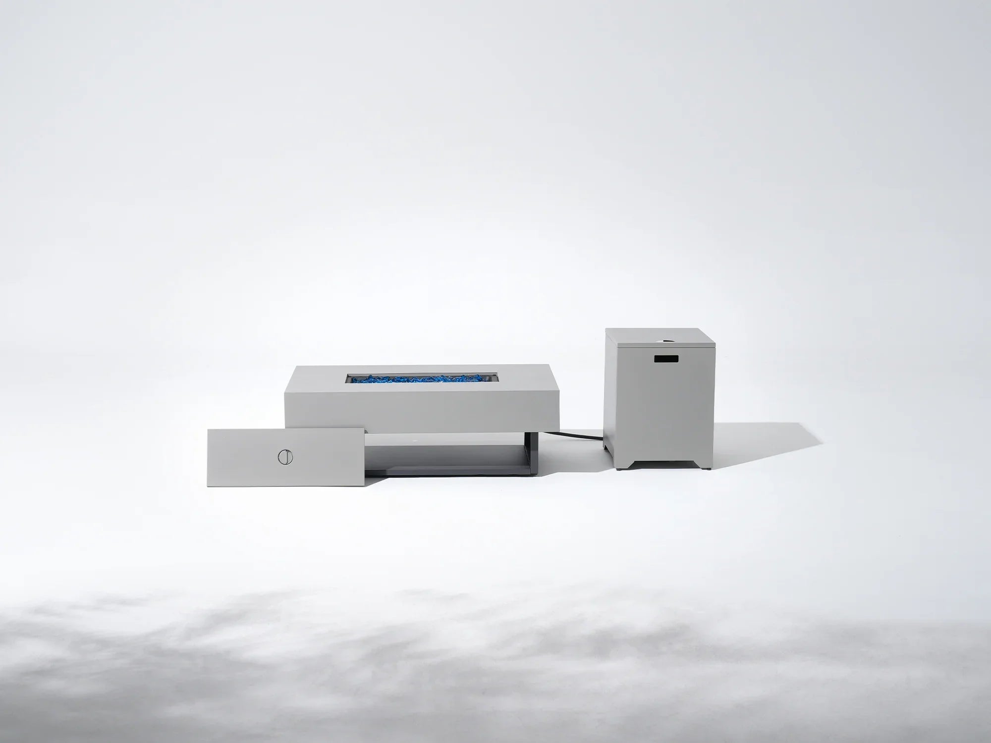 Modern electronic devices on a white background