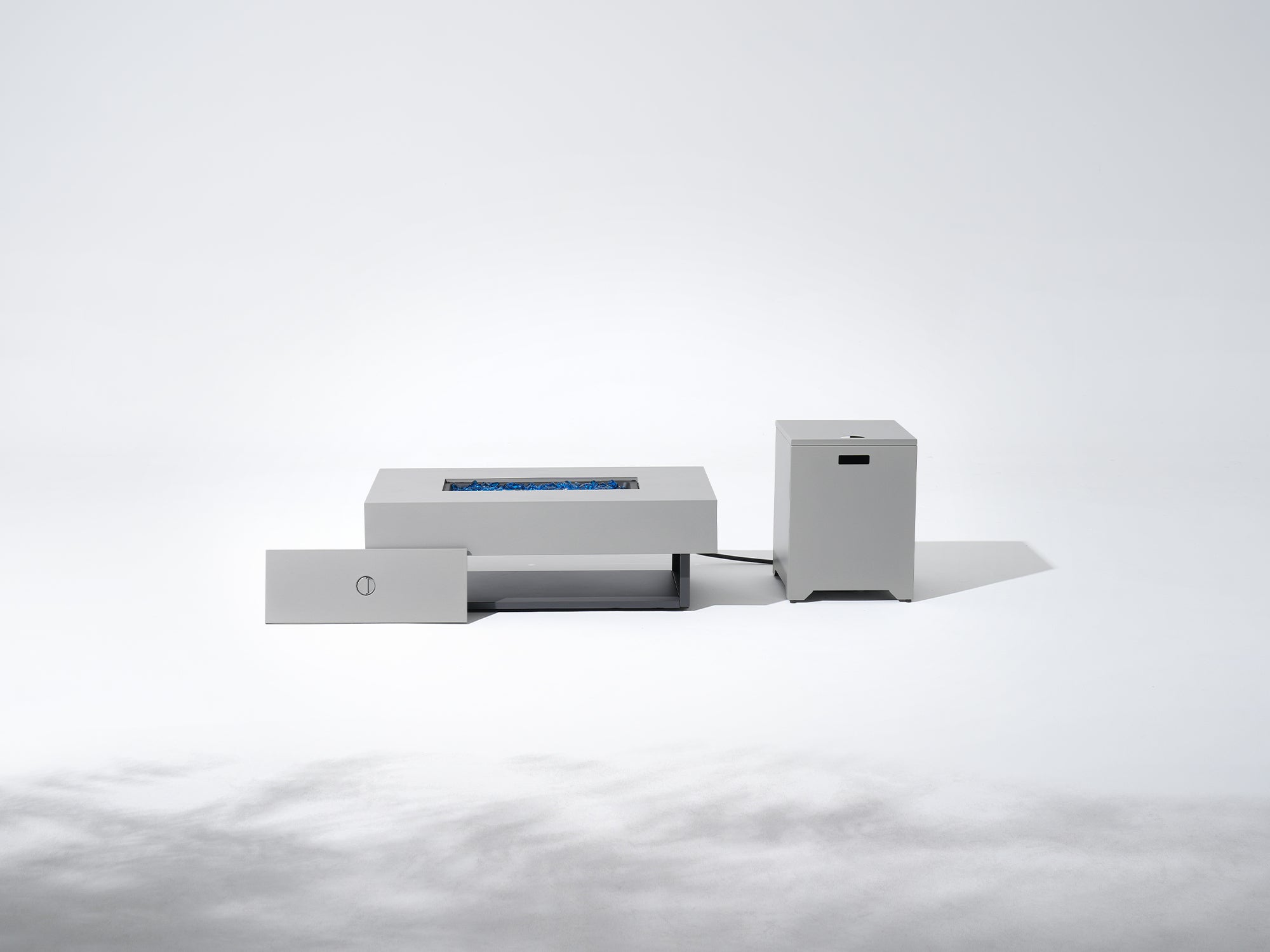 Modern electronic devices on a white background