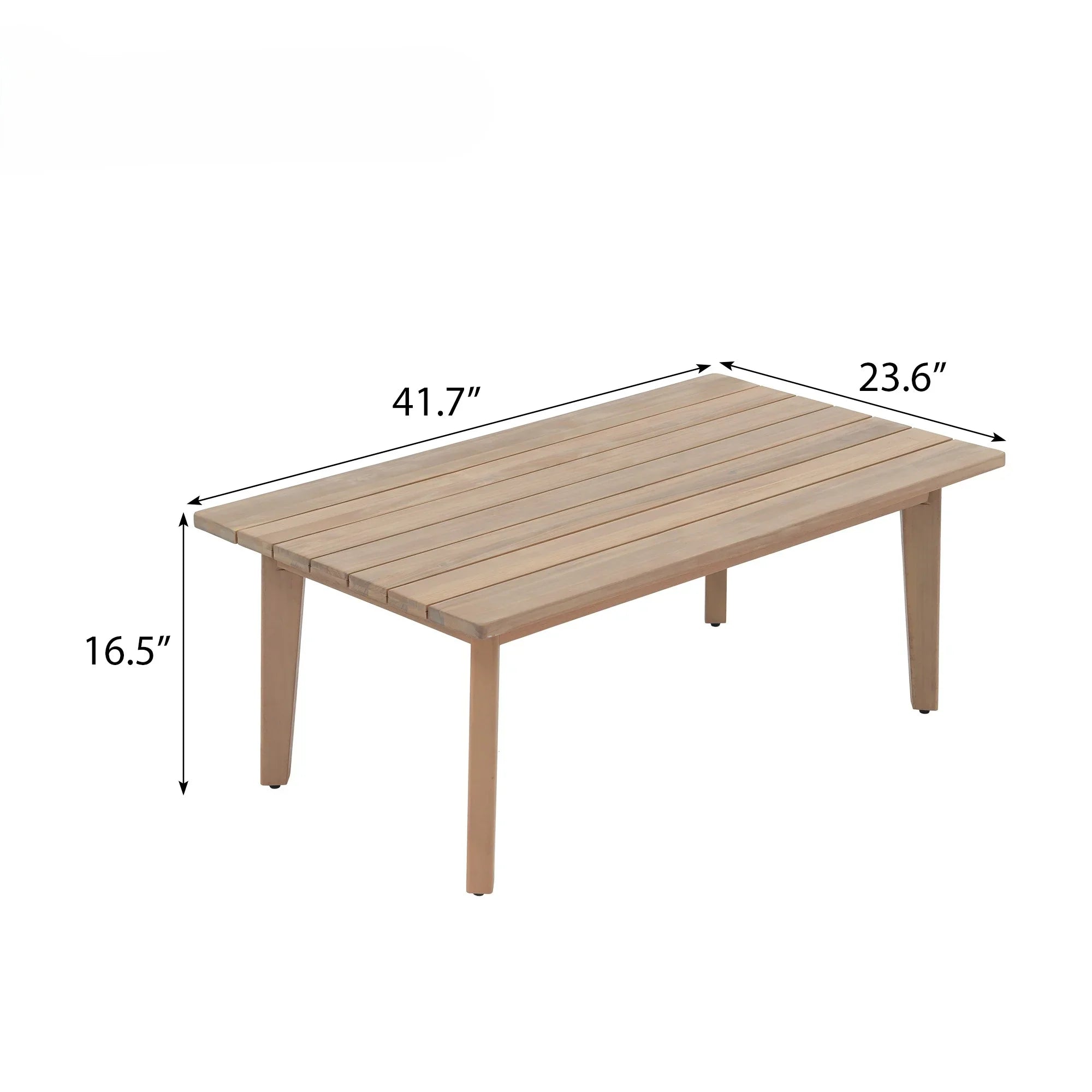 Foristern Wooden Outdoor Coffee Table, Slatted Design
