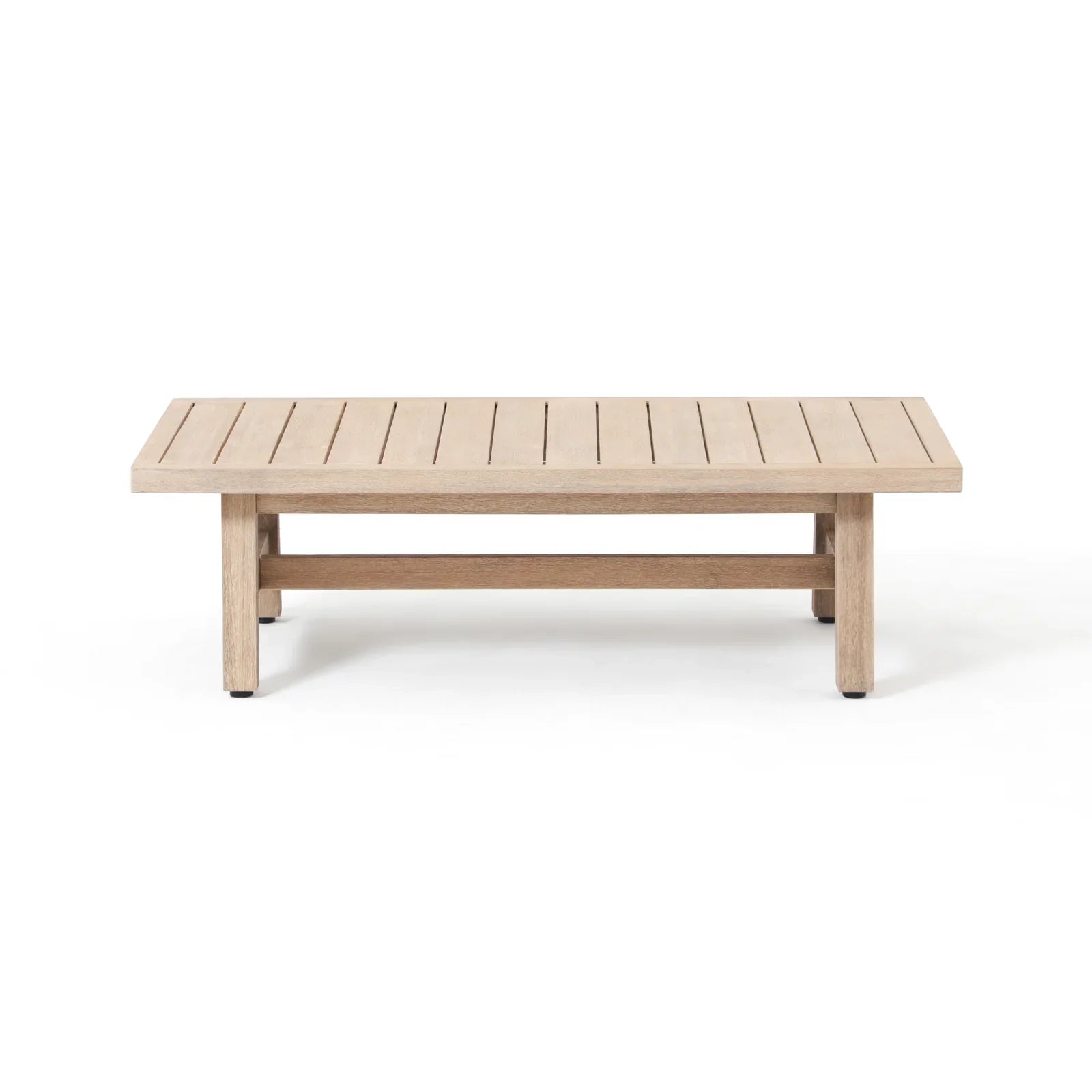Thalea Textured 50" Rectangular Wooden Patio Coffee Table