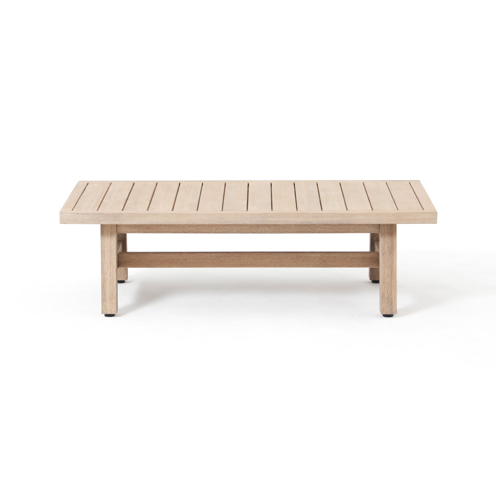 Thalea Textured 50" Rectangular Wooden Patio Coffee Table
