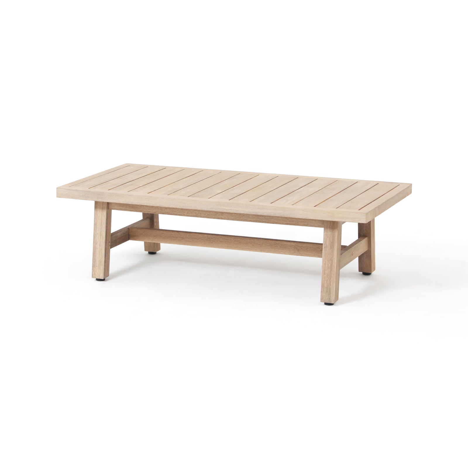 Thalea Textured 50" Rectangular Wooden Patio Coffee Table