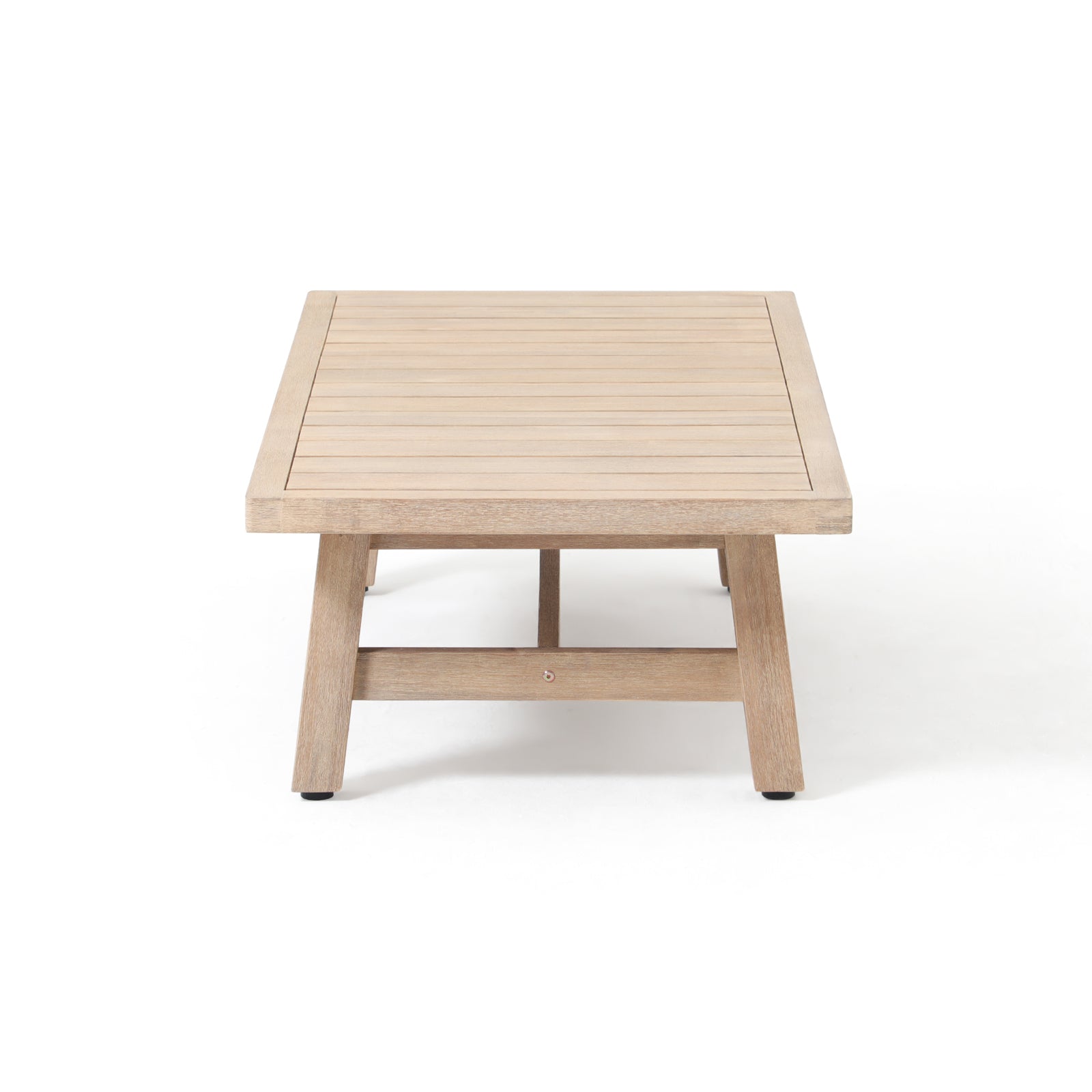Thalea Textured 50" Rectangular Wooden Patio Coffee Table