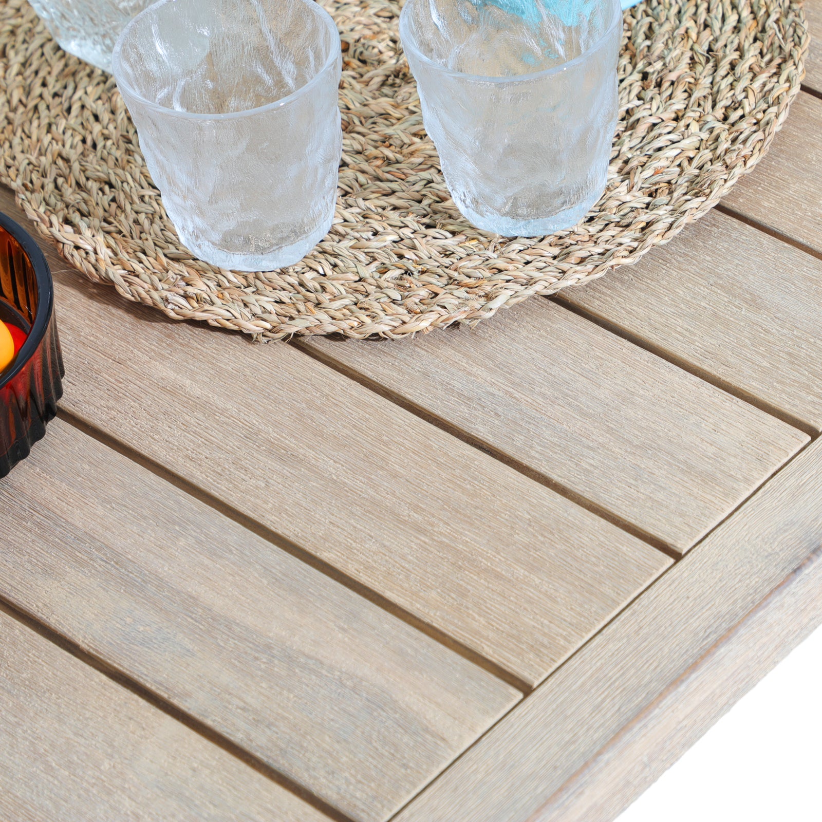 acacia Wooden Outdoor Patio Bar table detail - Jardina Premium Modern Outdoor Patio Furniture