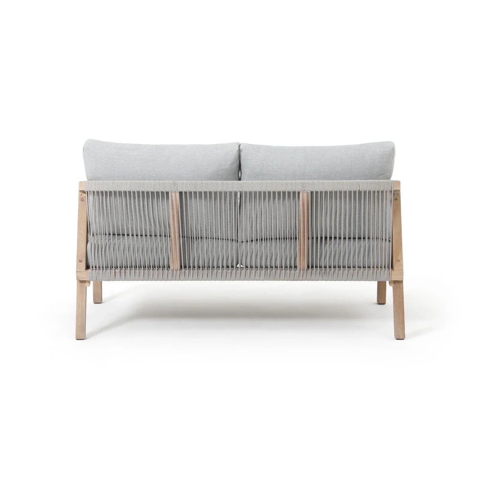 Thalea Textured Wooden Outdoor Loveseat Sofa