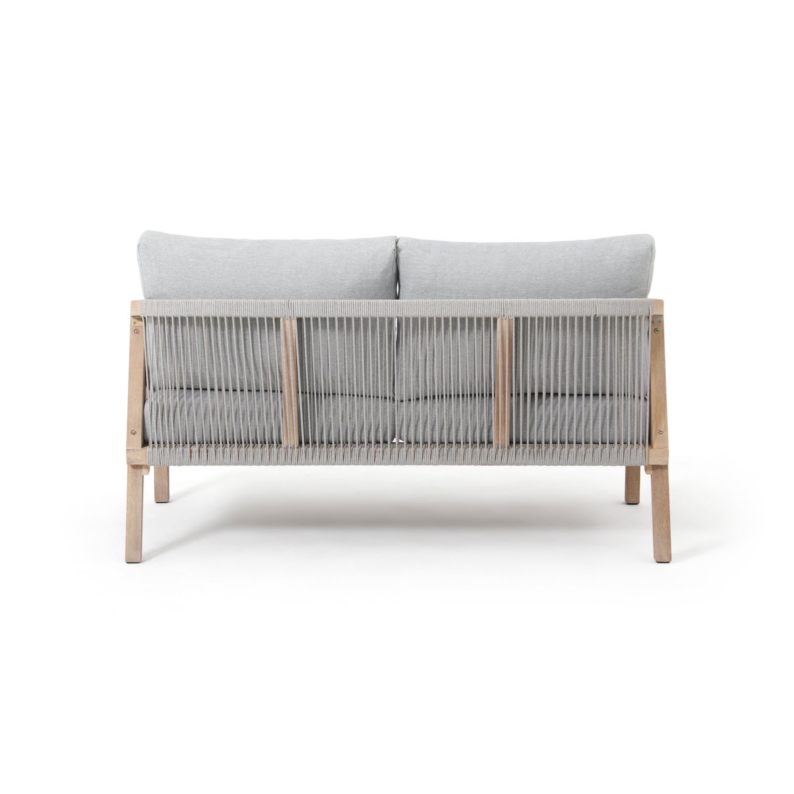 Thalea Textured Wooden Outdoor Loveseat Sofa