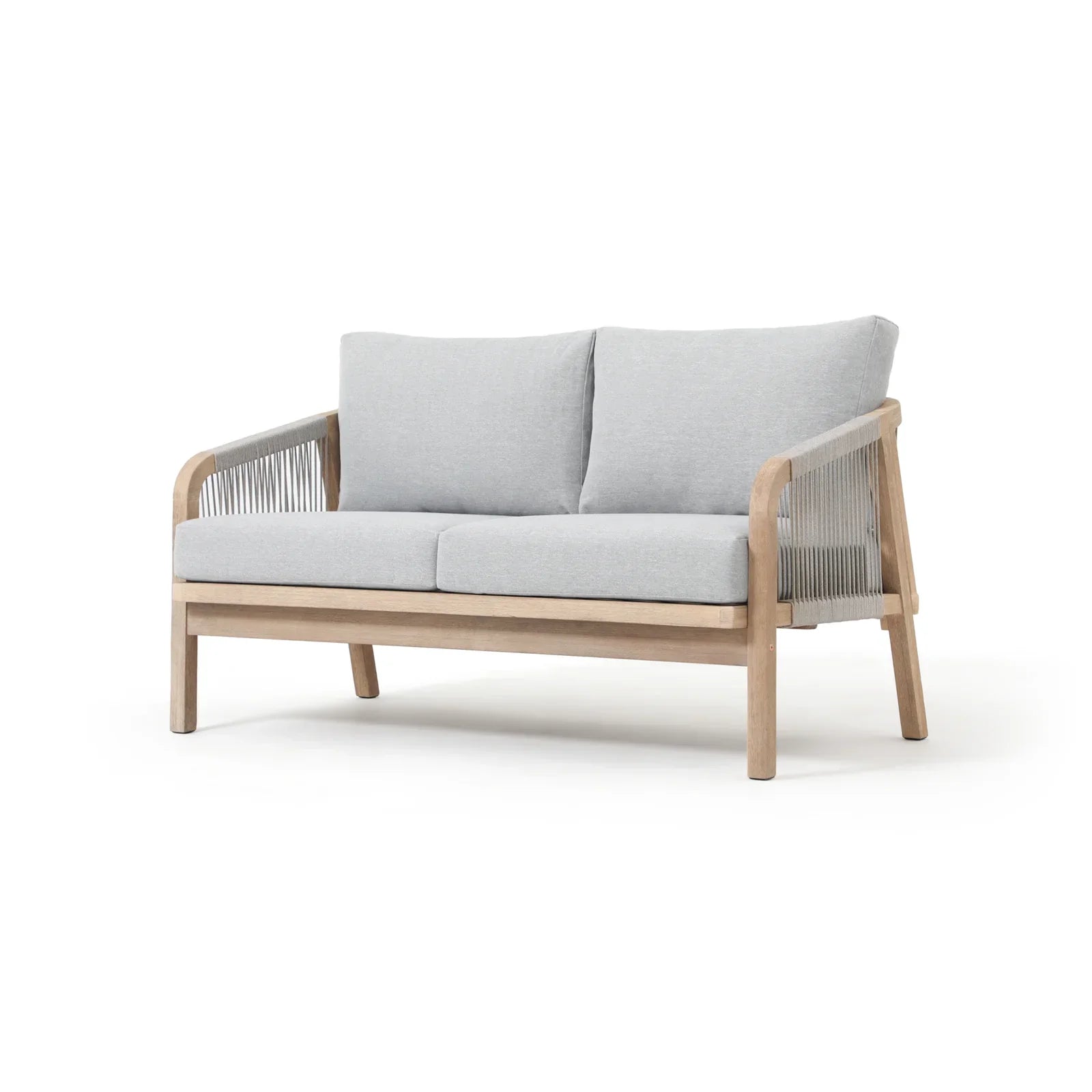 Thalea Textured Wooden Outdoor Loveseat Sofa