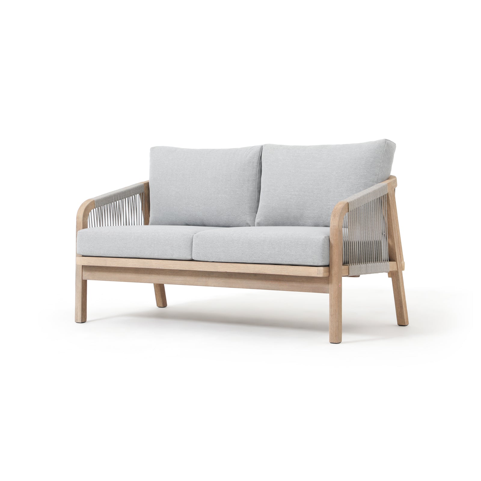 Thalea Textured Wooden Outdoor Loveseat Sofa