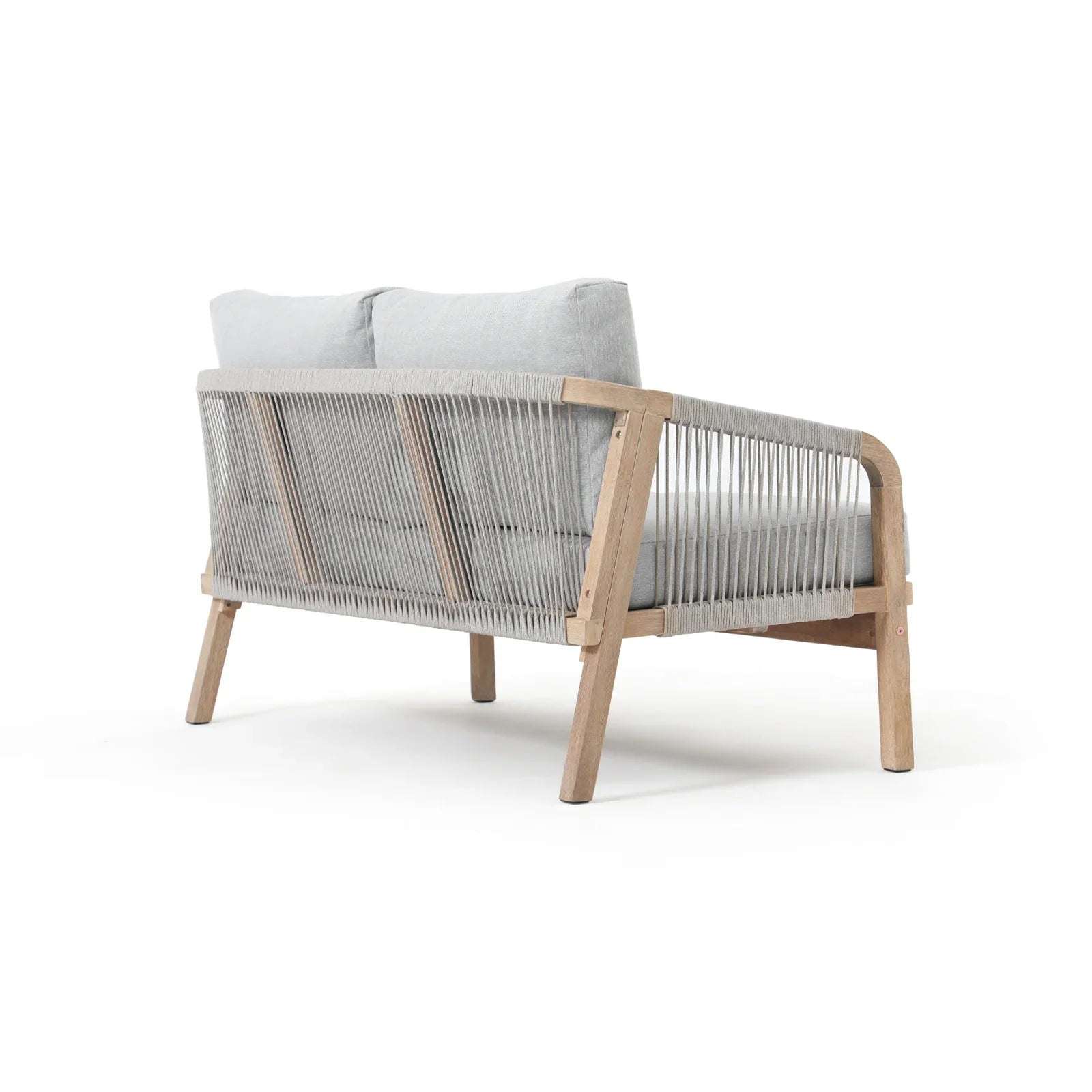 Thalea Textured Wooden Outdoor Loveseat Sofa