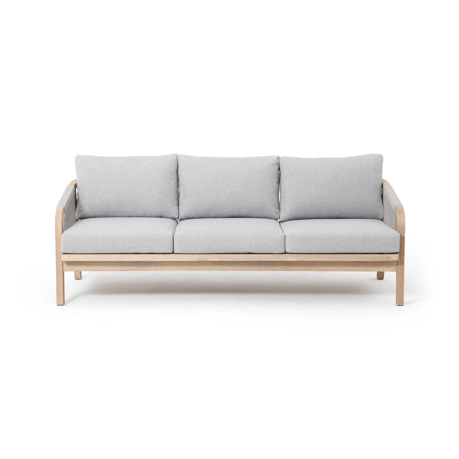 Thalea 3-Seat Wood Sofa With Cushions
