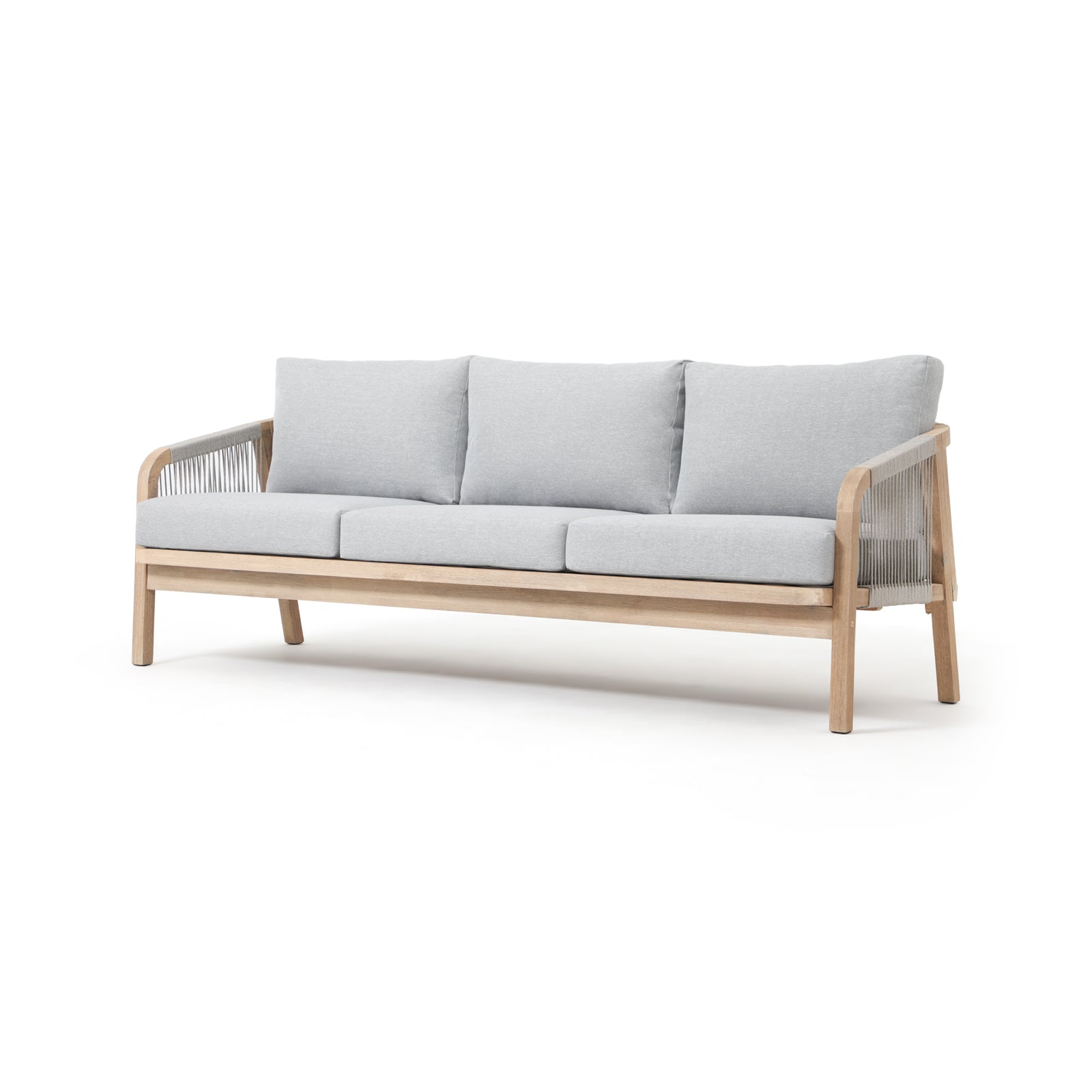 Thalea 3-Seat Wood Sofa With Cushions