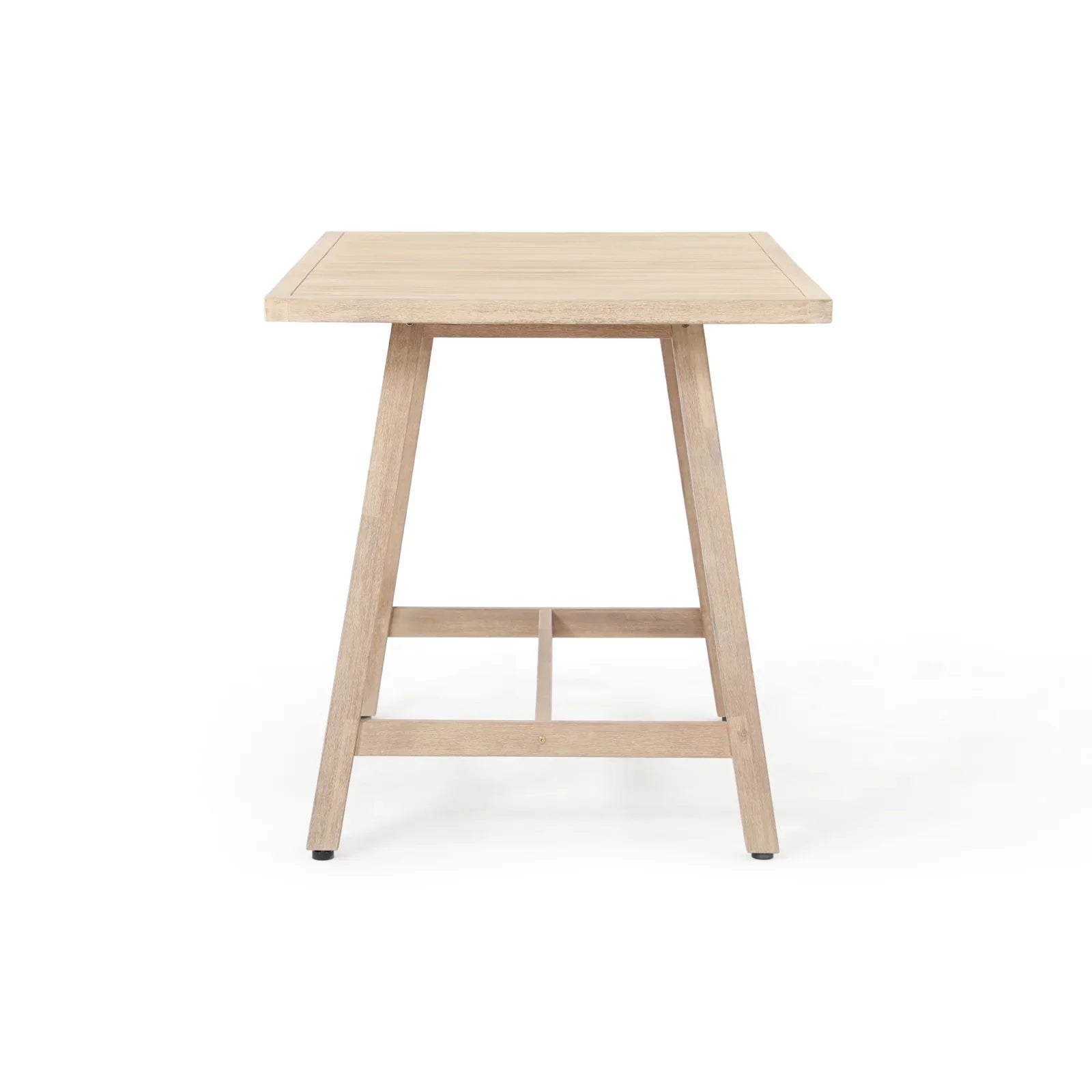 A rectangular wooden outdoor bar table with a wire brush finish - Jardina Premium Modern Outdoor Dining