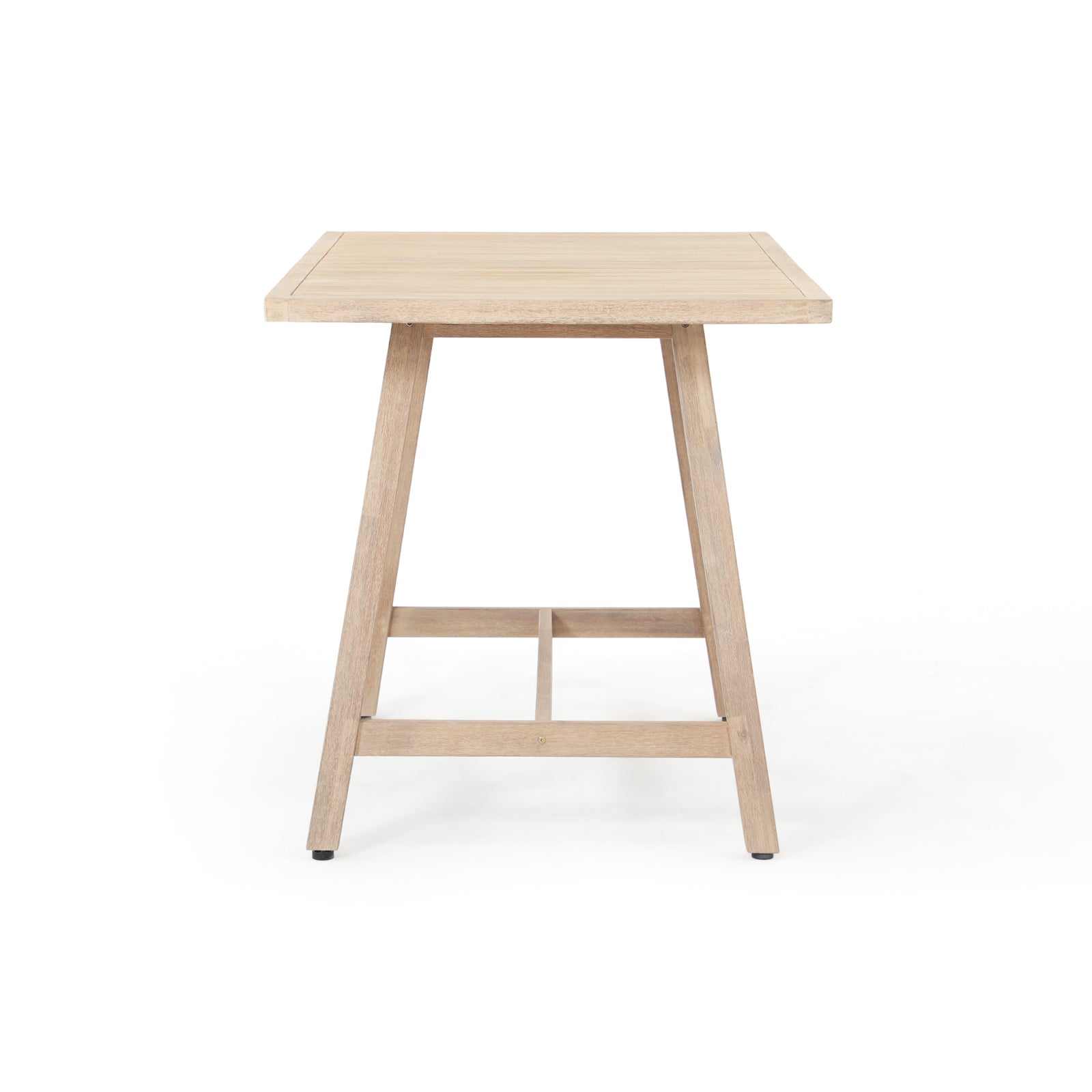 A rectangular wooden outdoor bar table with a wire brush finish - Jardina Premium Modern Outdoor Dining