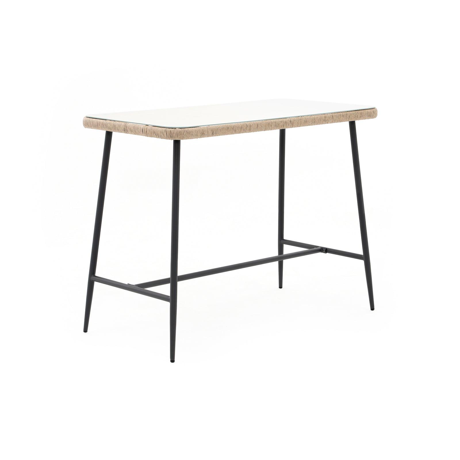 modern outdoor bar height dining table
