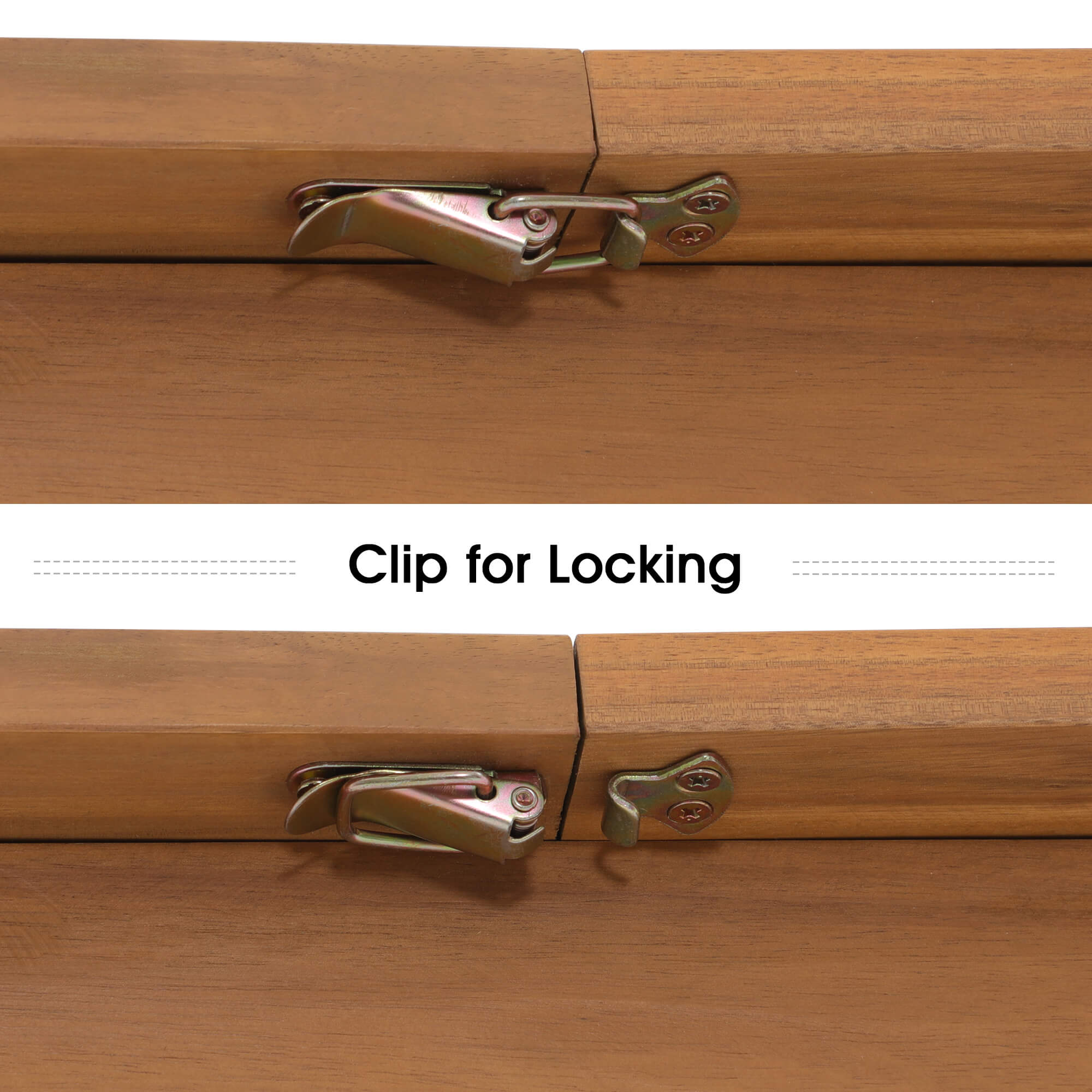 Wooden extendable table with a clip for locking mechanism- Jardina Modern Premium Patio Outdoor Furniture