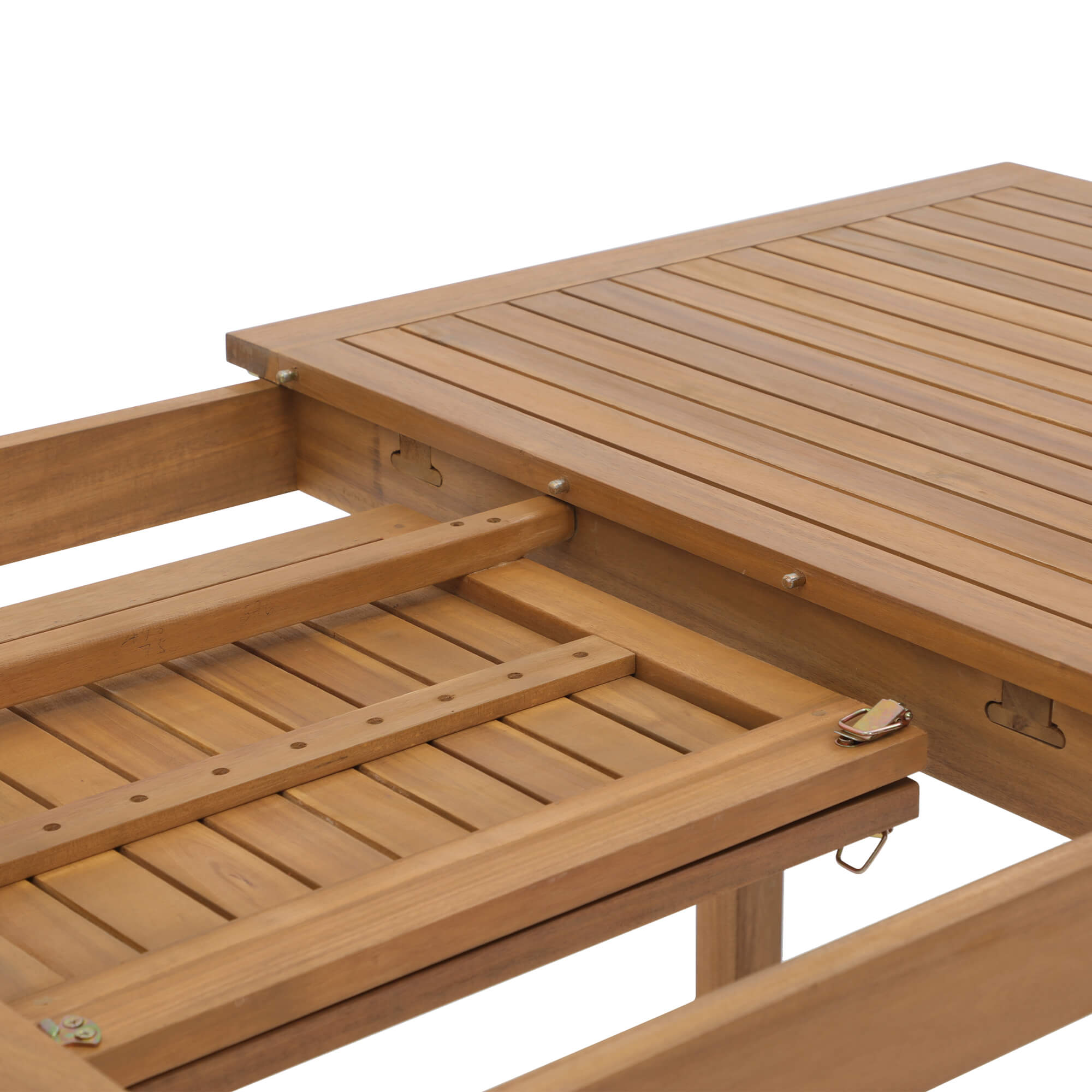 Wooden outdoor table with a folding leaf- Jardina Modern Premium Patio Outdoor Furniture