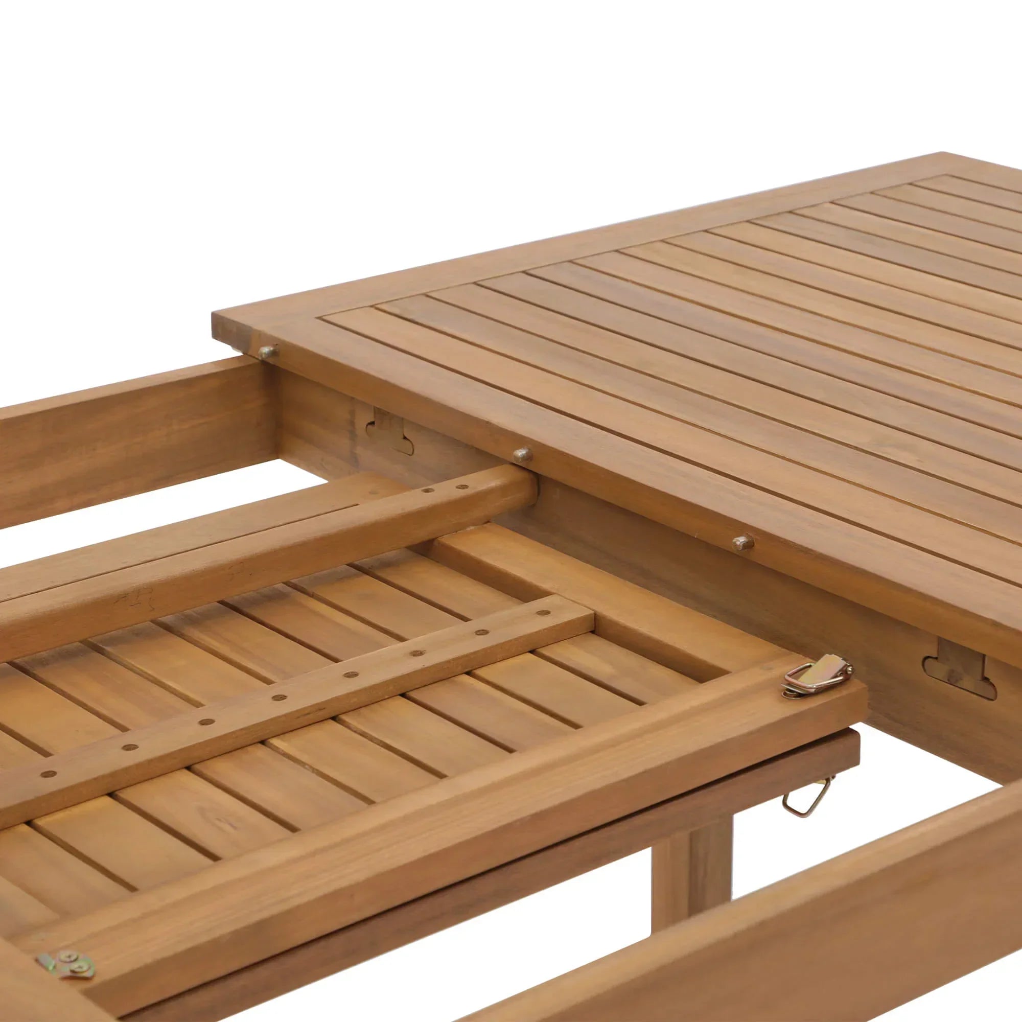 acacia Wooden outdoor table with a folding leaf- Jardina Modern Premium Patio Outdoor Furniture