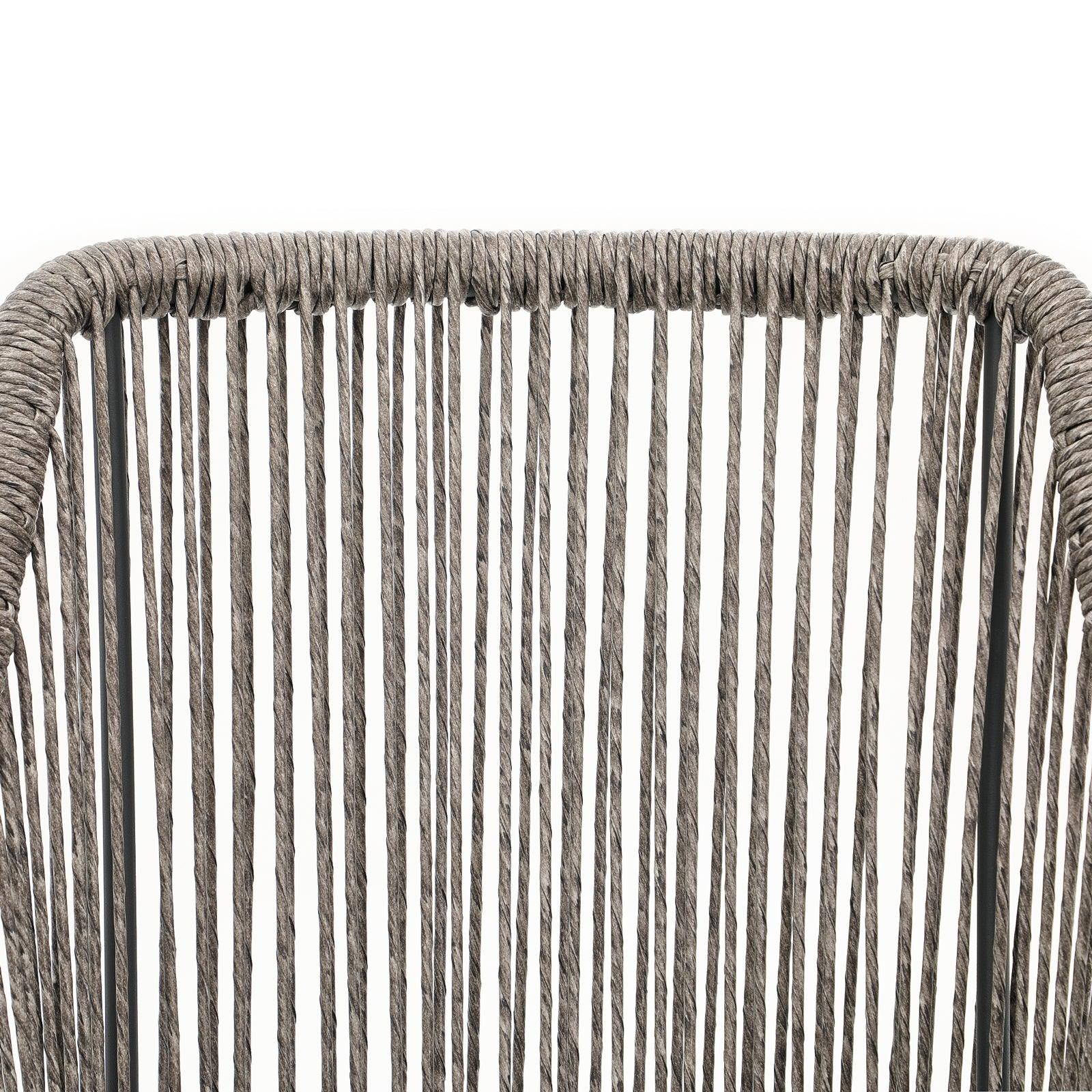 Hallerbos bar height chair, grey rattan-Jardina furniture