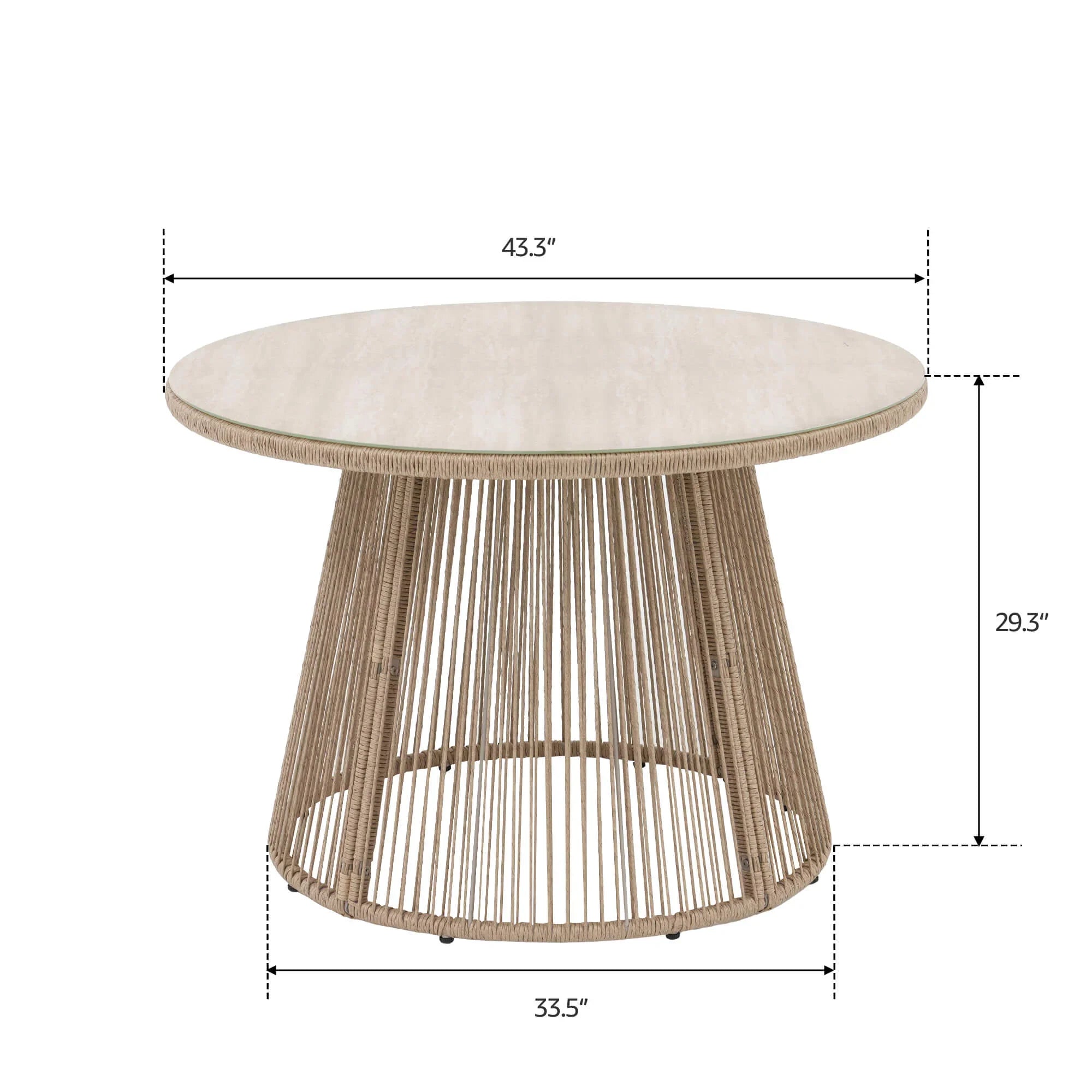 Round table with dimensions
