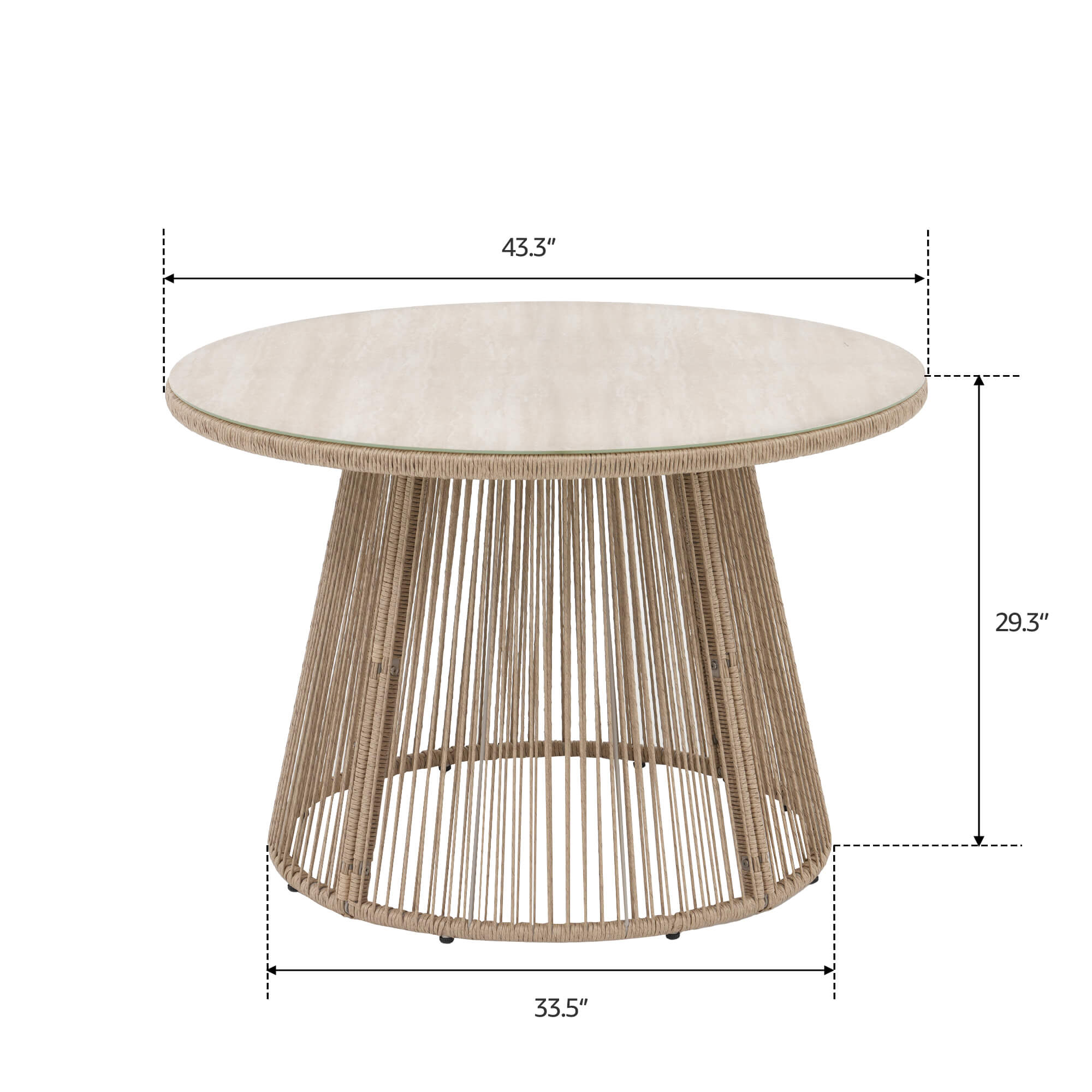 Round table with dimensions