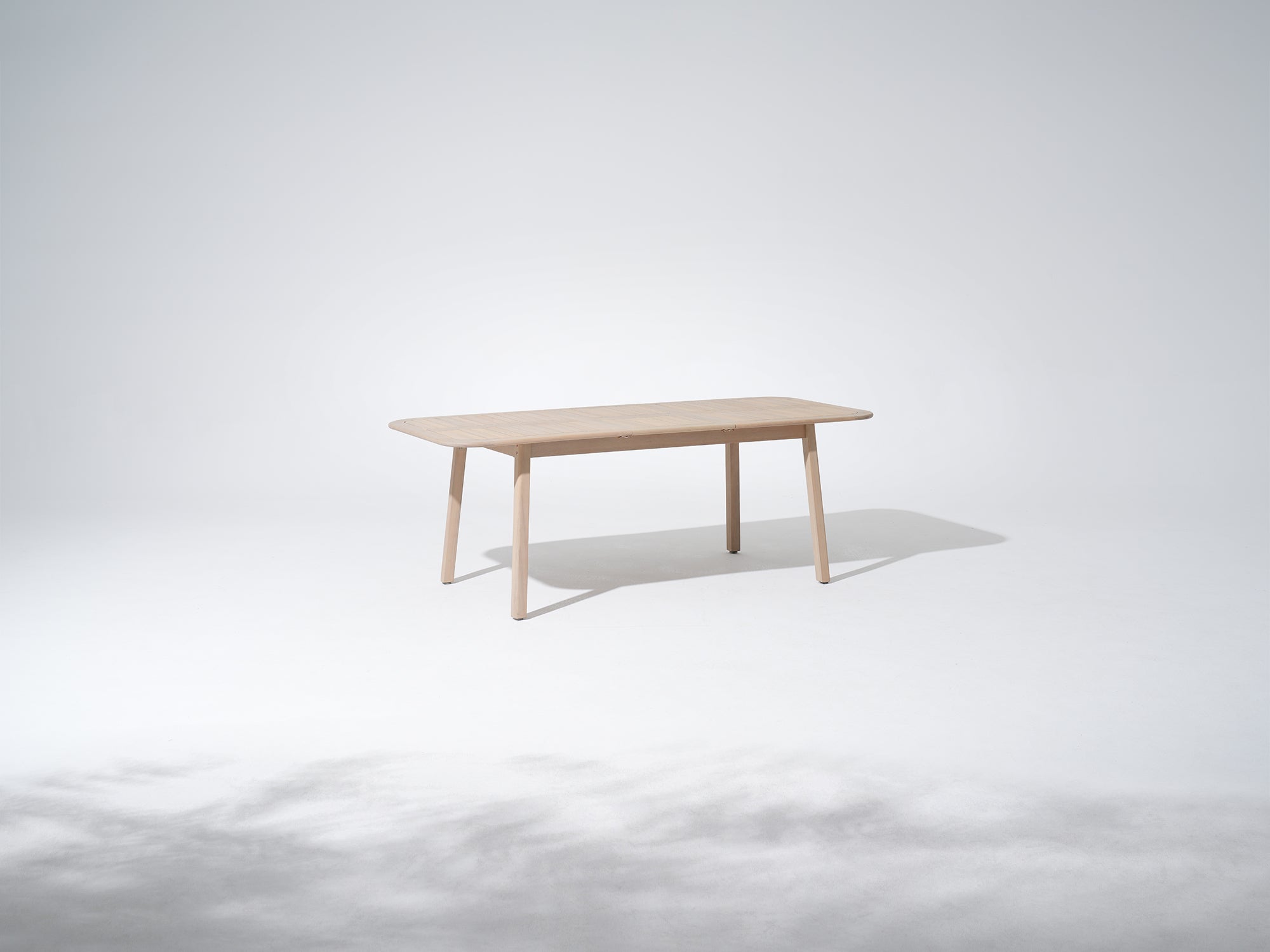 Lira Outdoor Smooth Rectangular Wooden Dining Set with Extendable Design, 6-8 Seats, 63"-82.7"