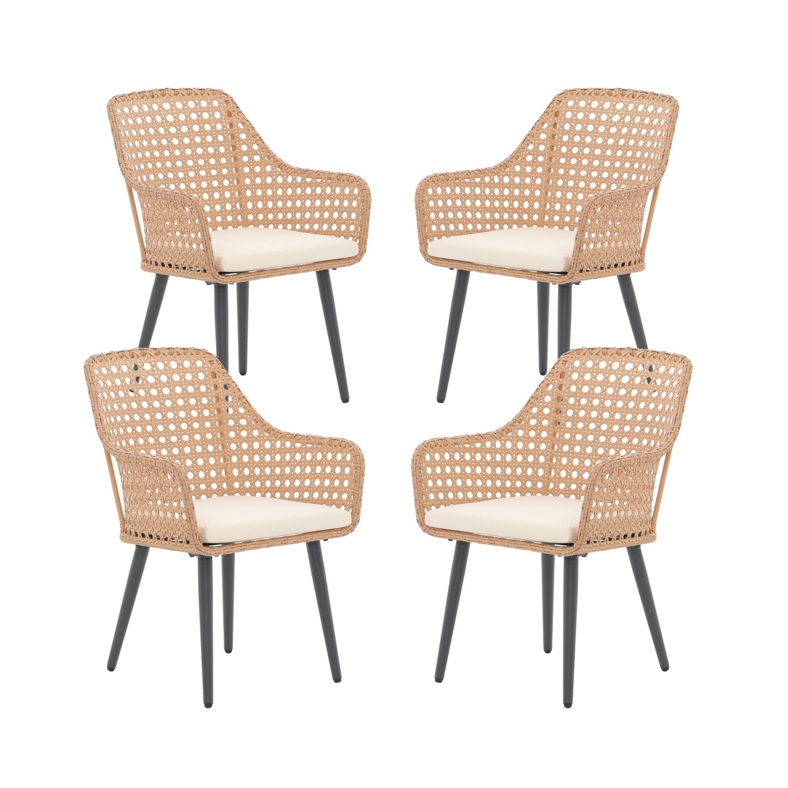 Menorca Wicker/Rattan Outdoor Dining Chairs, Set of 2/4