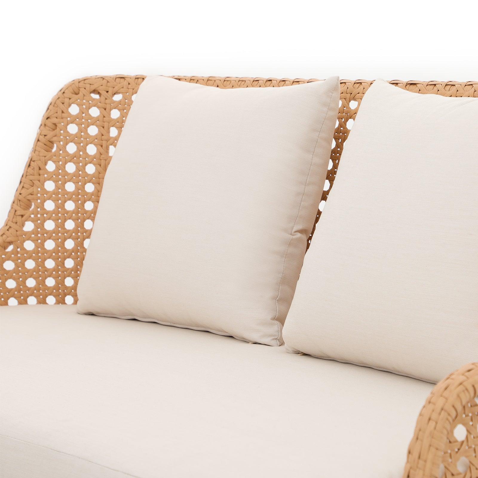 natural modern outdoor sofa cushion details
