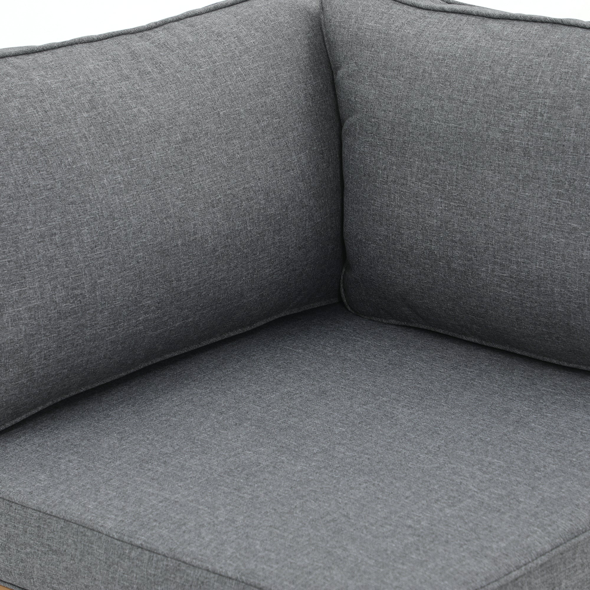 Foristern wooden Outdoor L-Shaped Sofa Set gray cushion detail - Jardina Premium Modern Outdoor Patio Furniture #color_grey