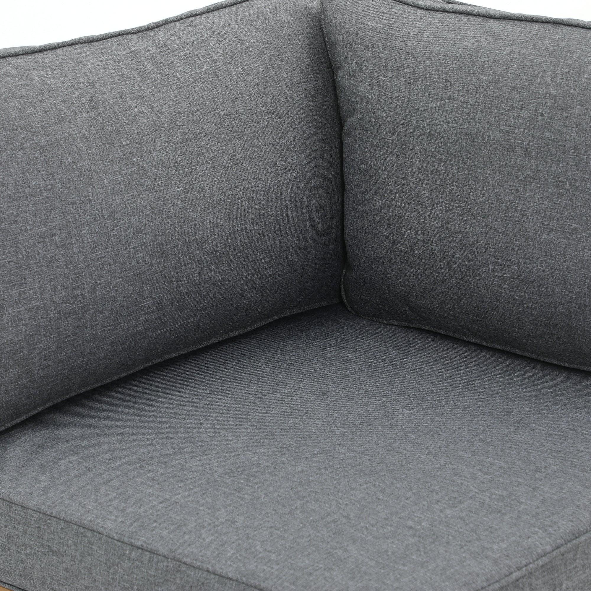 Foristern wooden Outdoor L-Shaped Sofa Set gray cushion detail - Jardina Premium Modern Outdoor Patio Furniture#color_grey