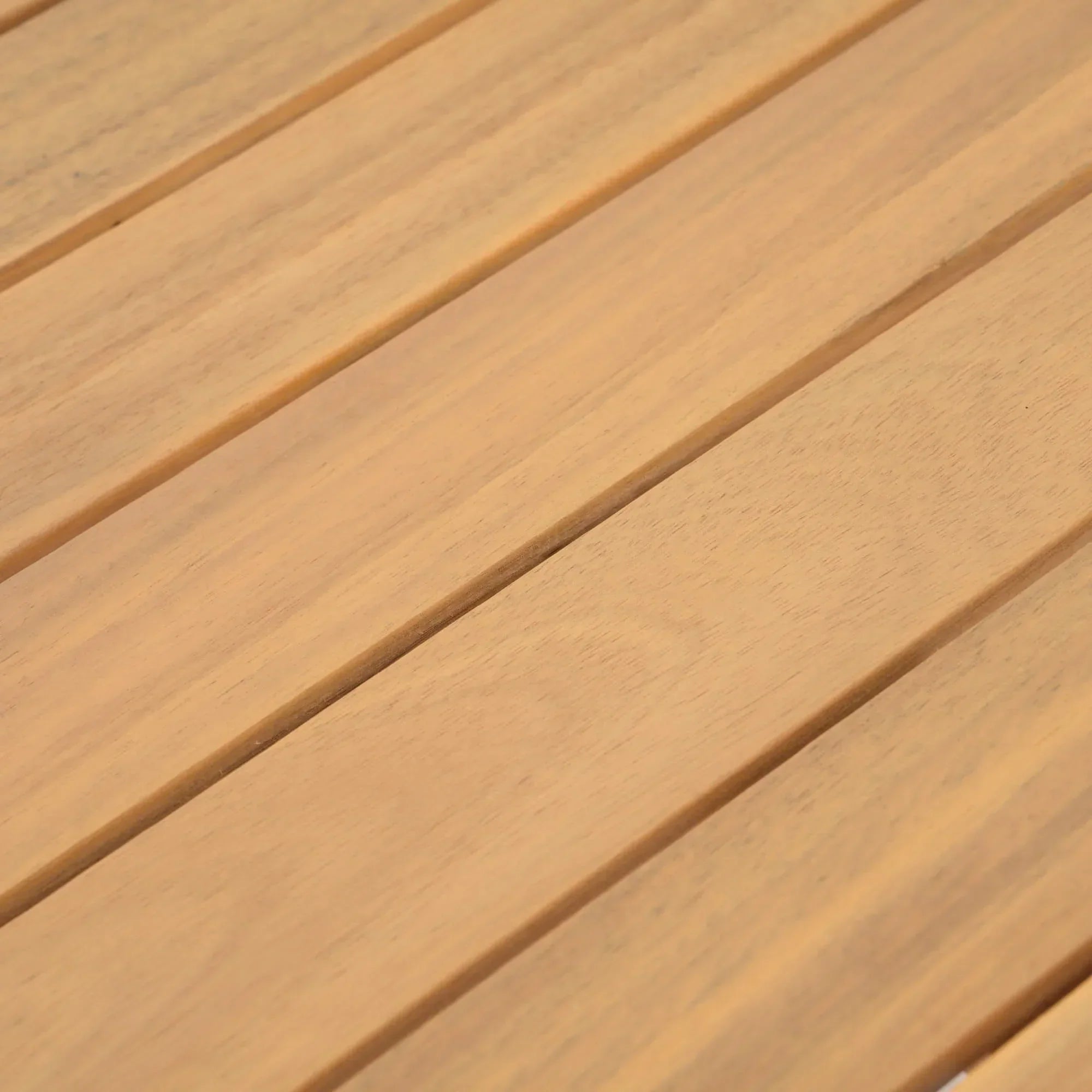 acacia wooden dining table top with slats design - Jardina Modern Premium Outdoor Patio Furniture Sets