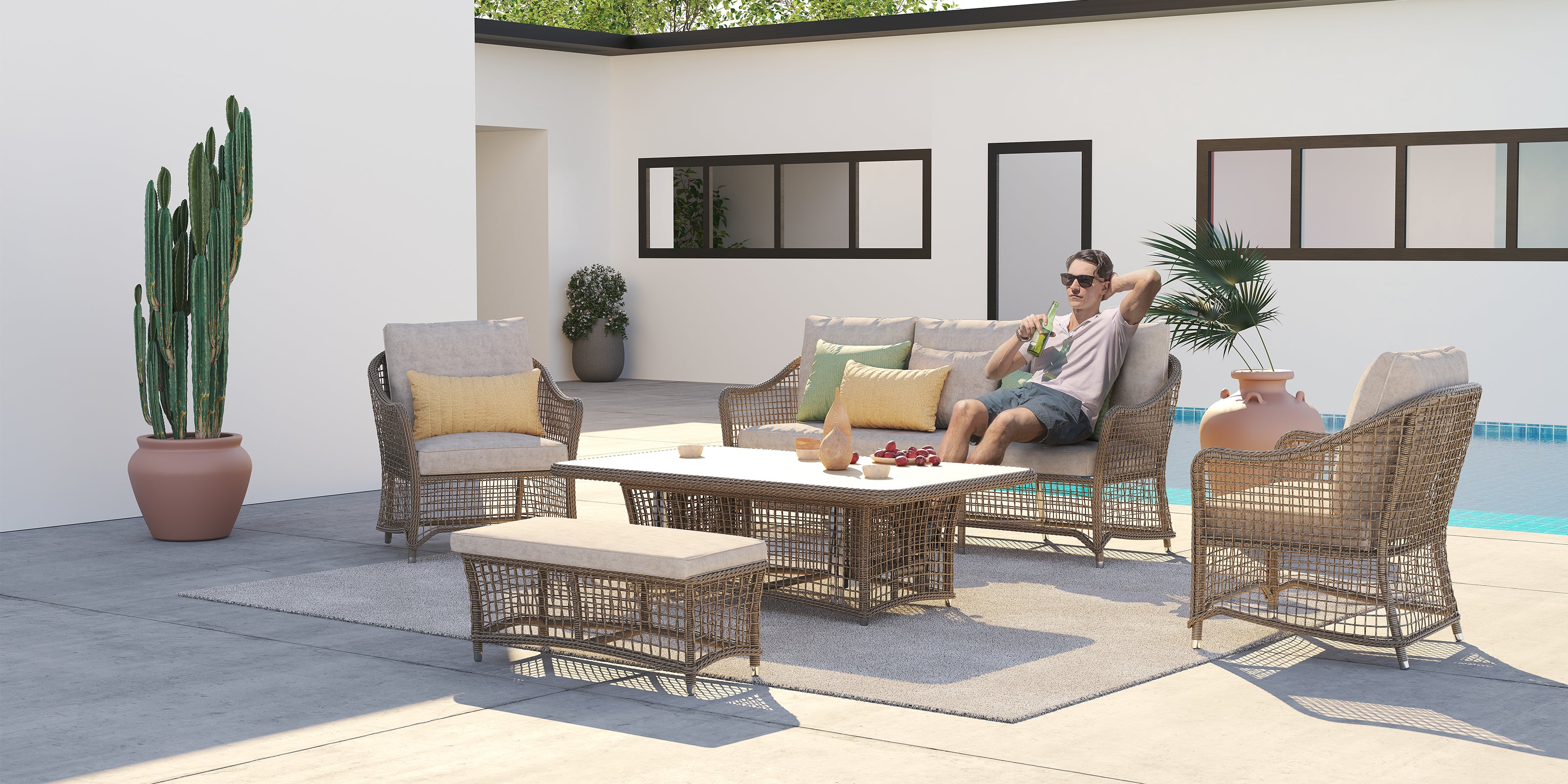 Outdoor Seating Sets, Inexpensive Patio Conversation Sets - Jardina