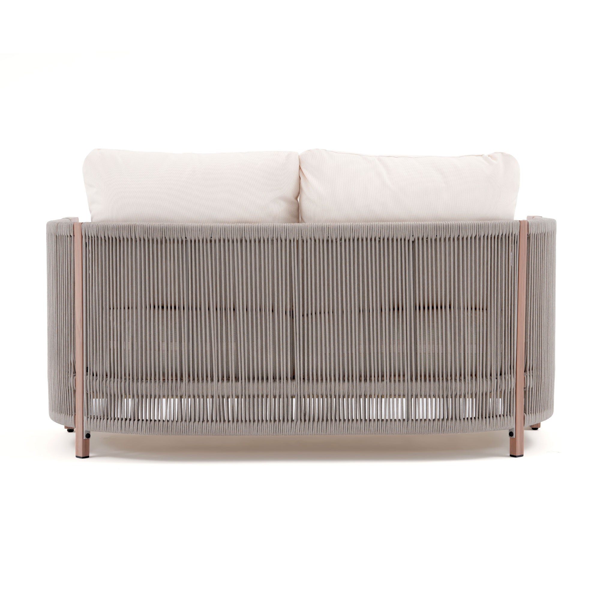 Irati Swivel Lounge chair & Loveseat , Rope Design, Aluminum Frame, 6.5” Thick Cushion